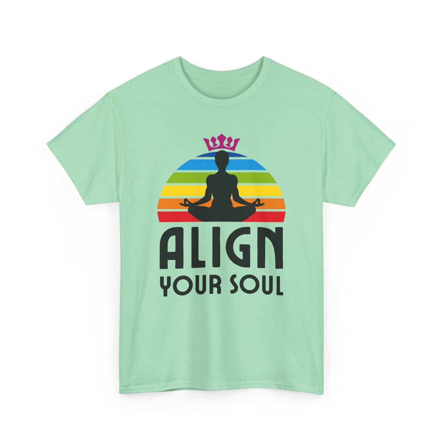 "Align Your Soul" Chakra Heavy Cotton Tee - Radiate from Root to Crown