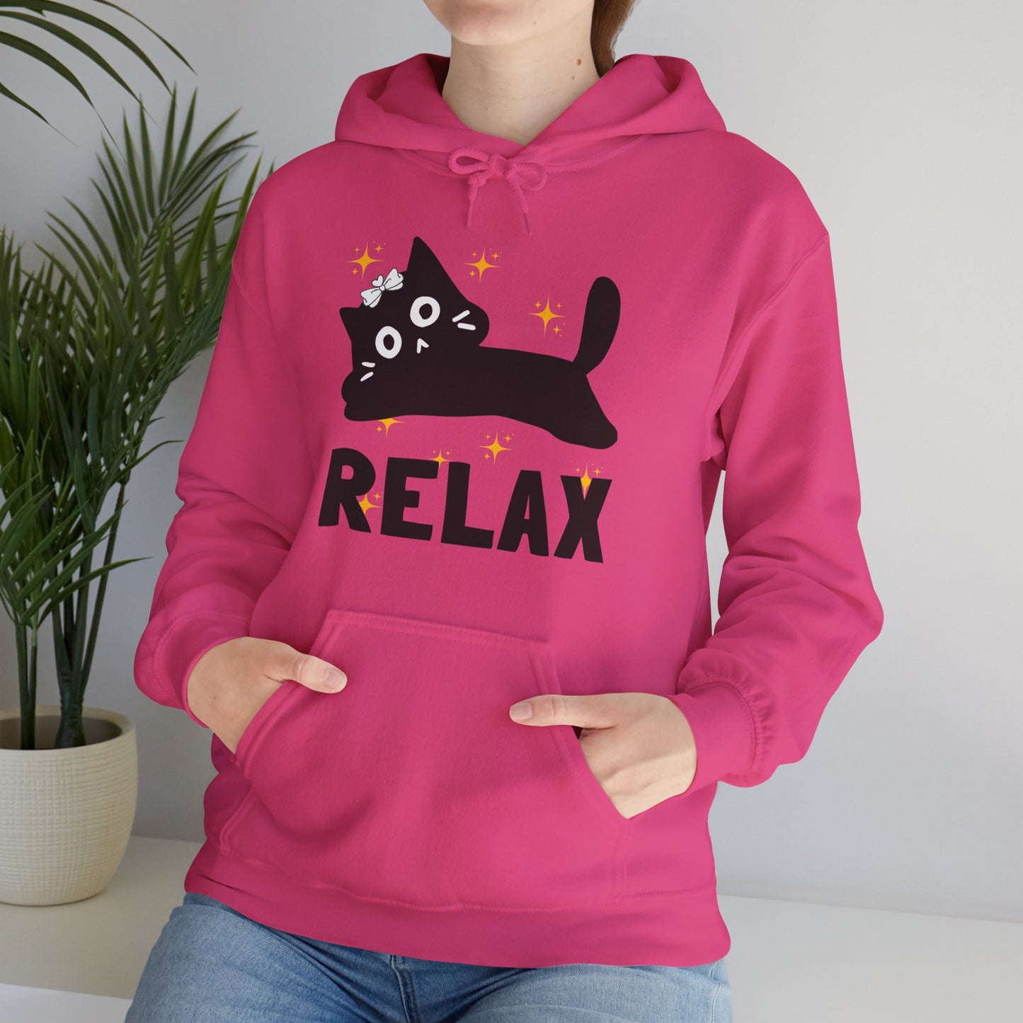🐱Relax Hoodie — Trust the Divine, Live Like a Cat: Stay In the Moment✨🌿