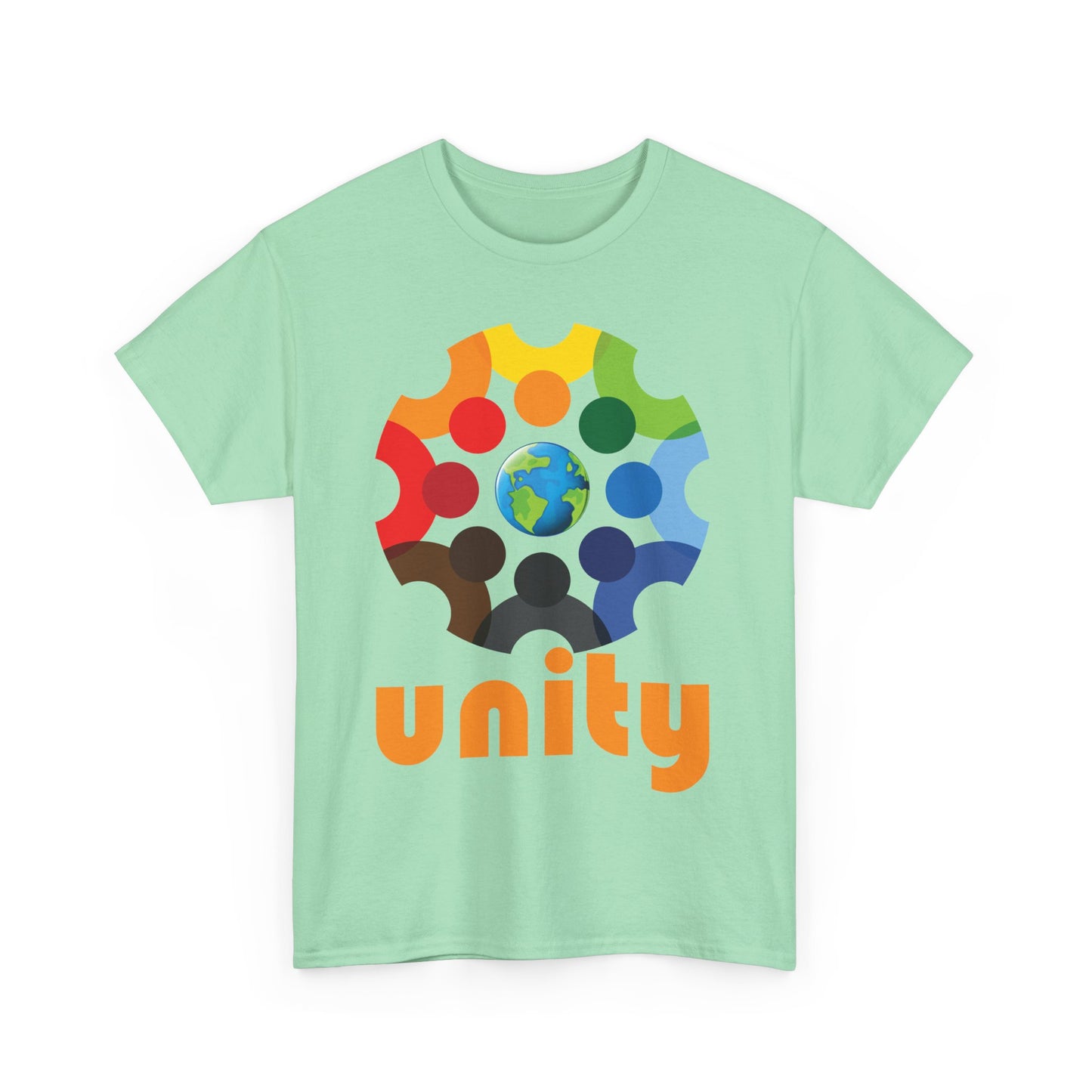 🌍We Are One Heavy Cotton Tee - Wrapped in Unity, Rooted in Love