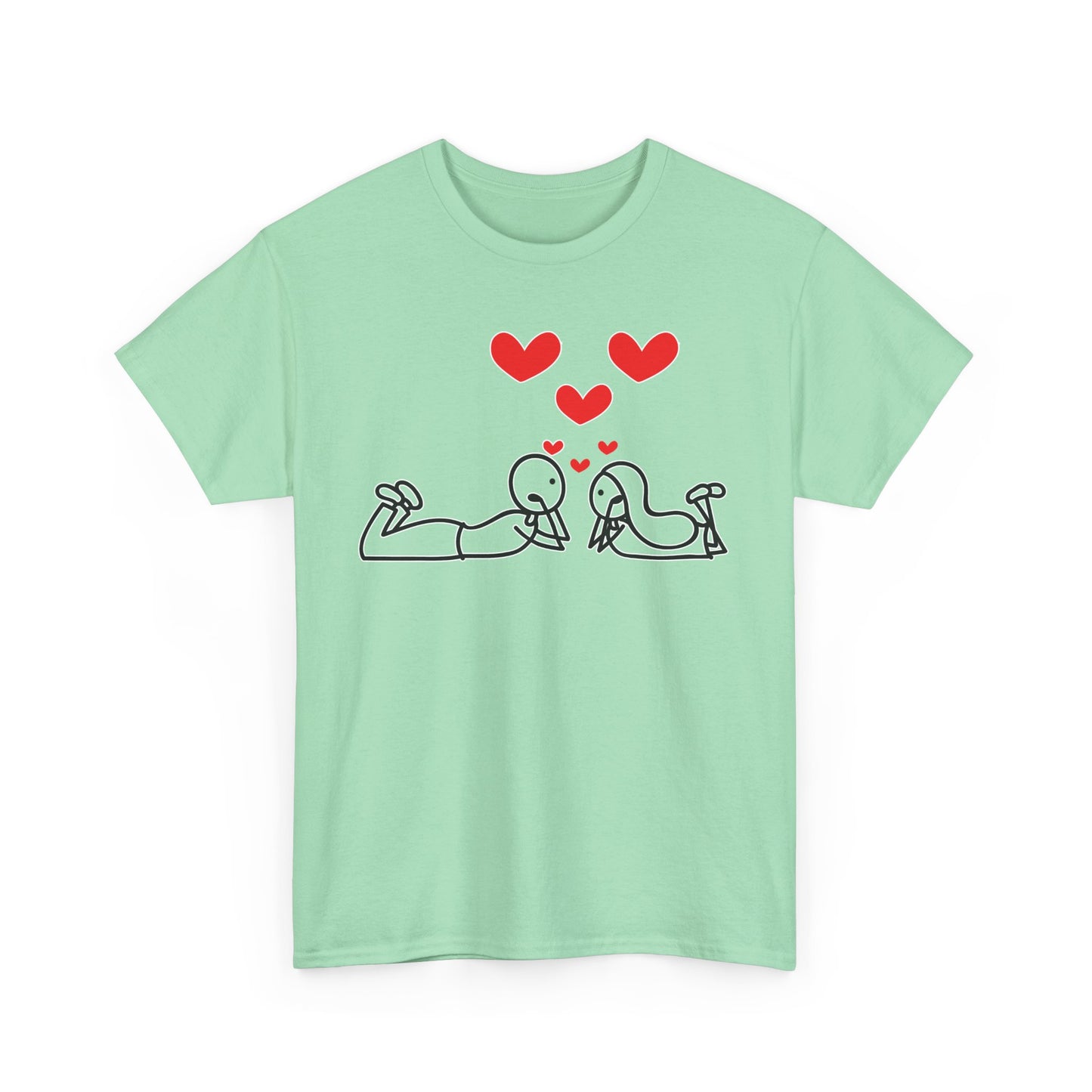 💖Love Connection Heavy Cotton Tee - Sweet Simplicity, Big Heart