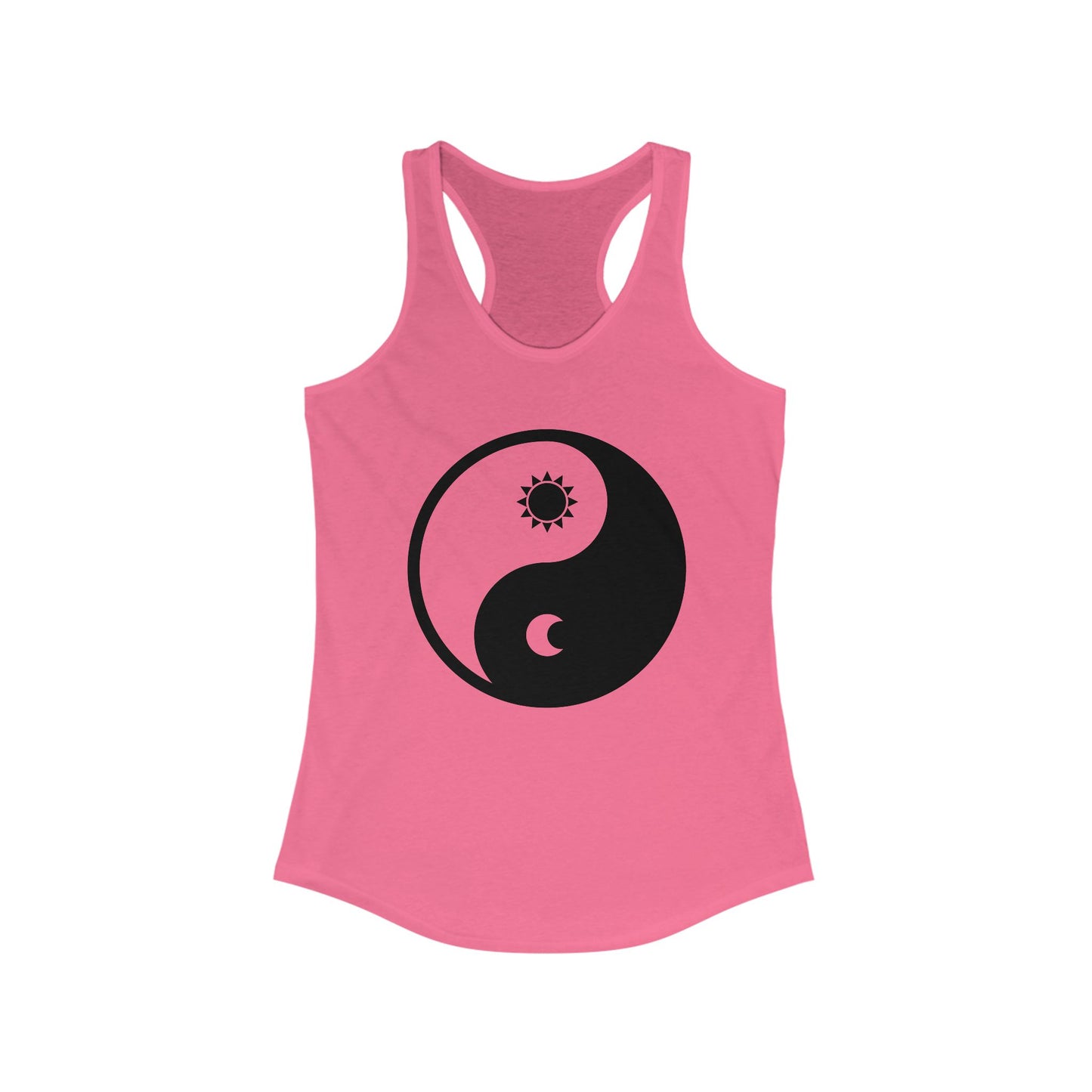 Balance in Motion Racerback Tank – Yin & Yang Sun & Moon Design