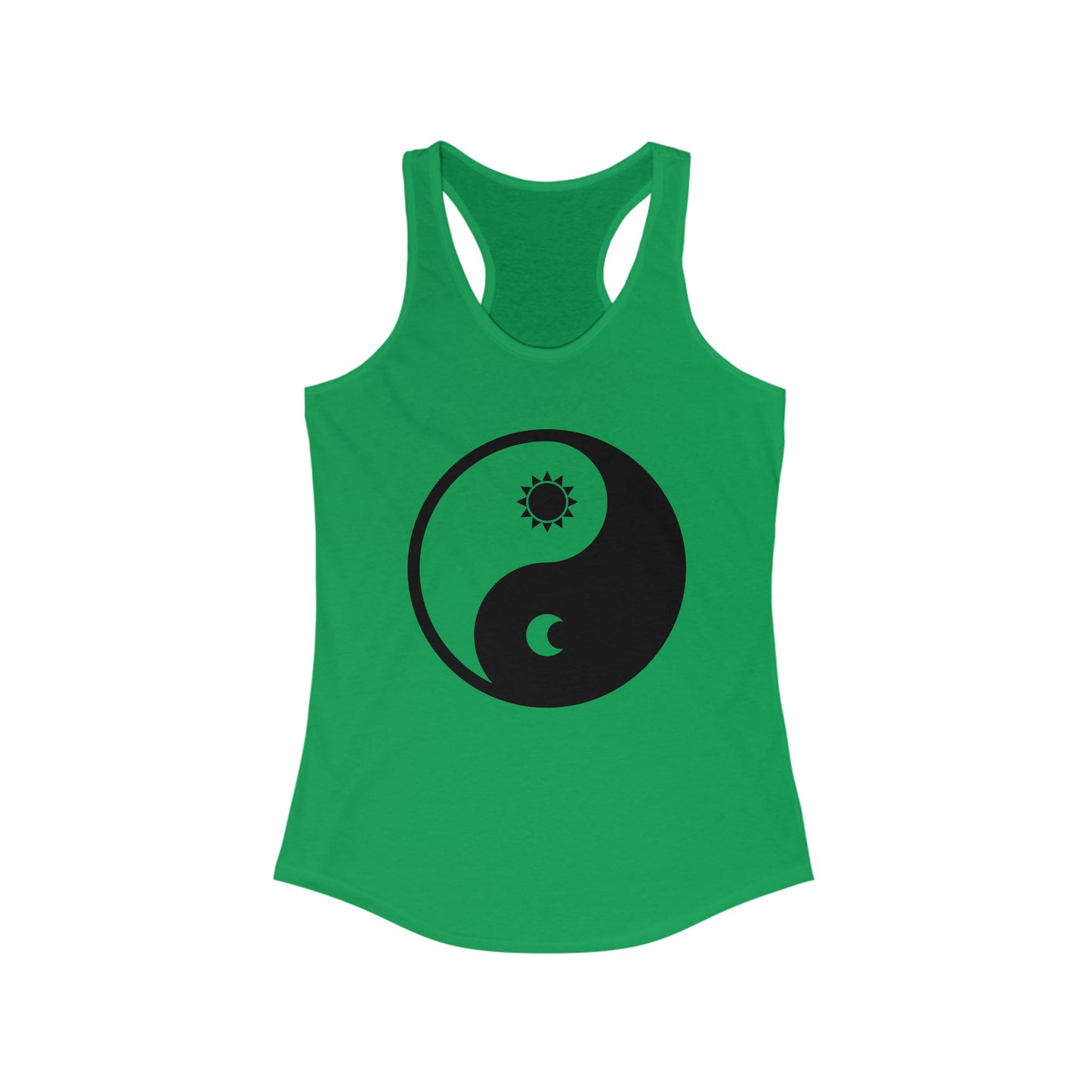 Balance in Motion Racerback Tank – Yin & Yang Sun & Moon Design