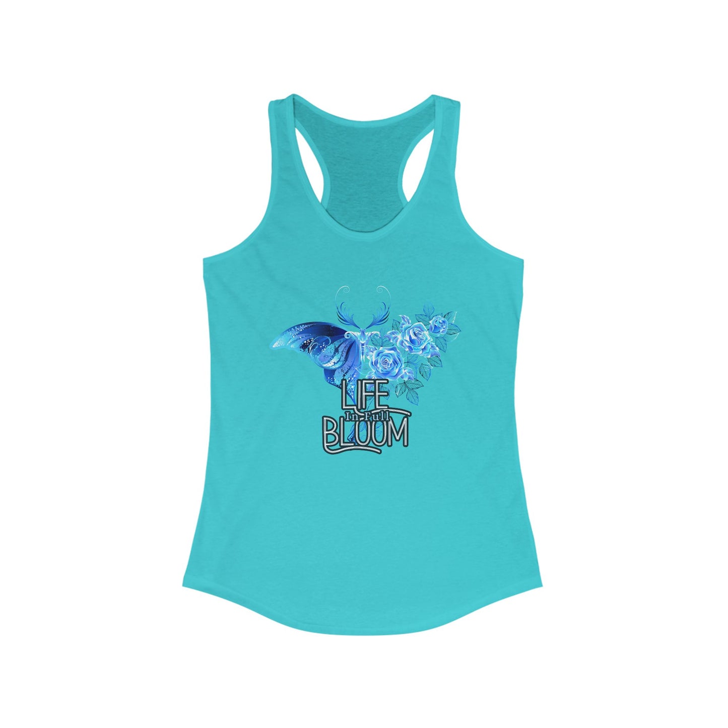 "Life in Full Bloom" Racerback Tank – Butterfly & Floral Wing Design