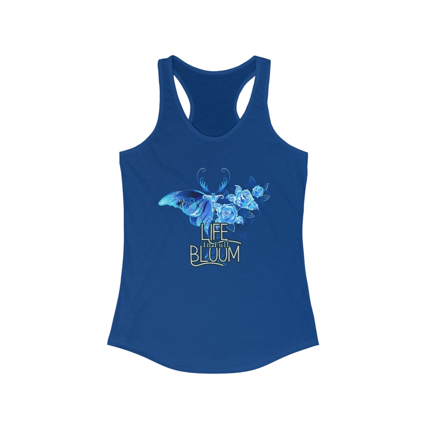 "Life in Full Bloom" Racerback Tank – Butterfly & Floral Wing Design