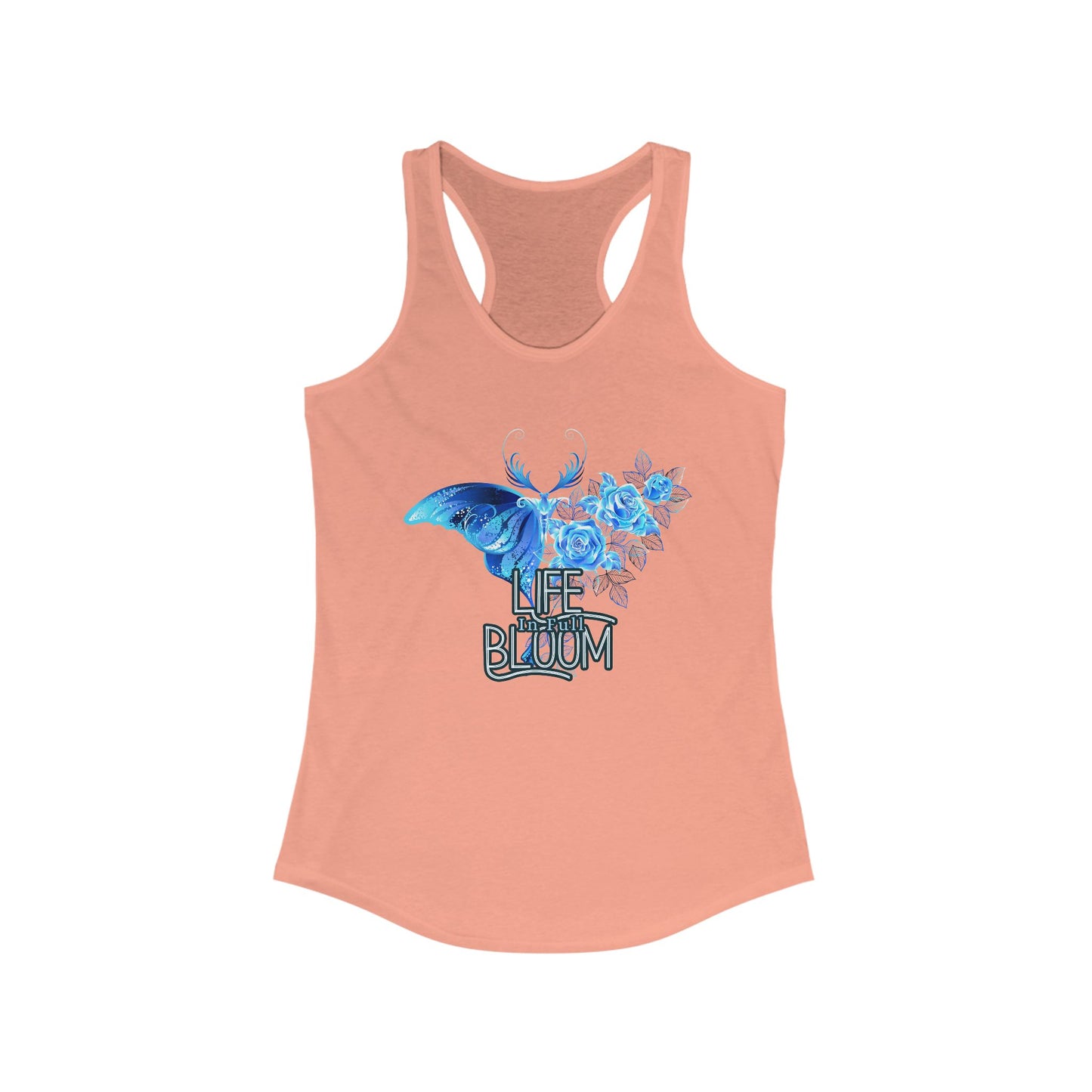 "Life in Full Bloom" Racerback Tank – Butterfly & Floral Wing Design