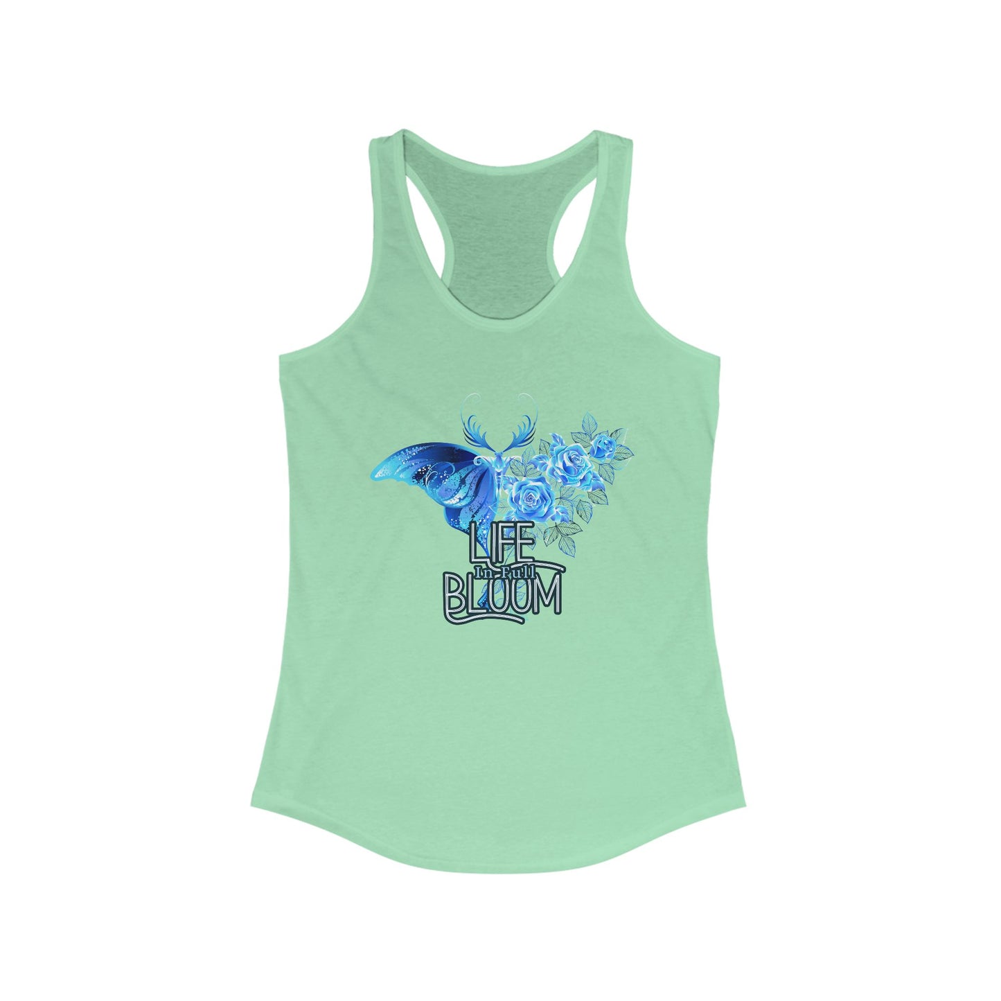 "Life in Full Bloom" Racerback Tank – Butterfly & Floral Wing Design