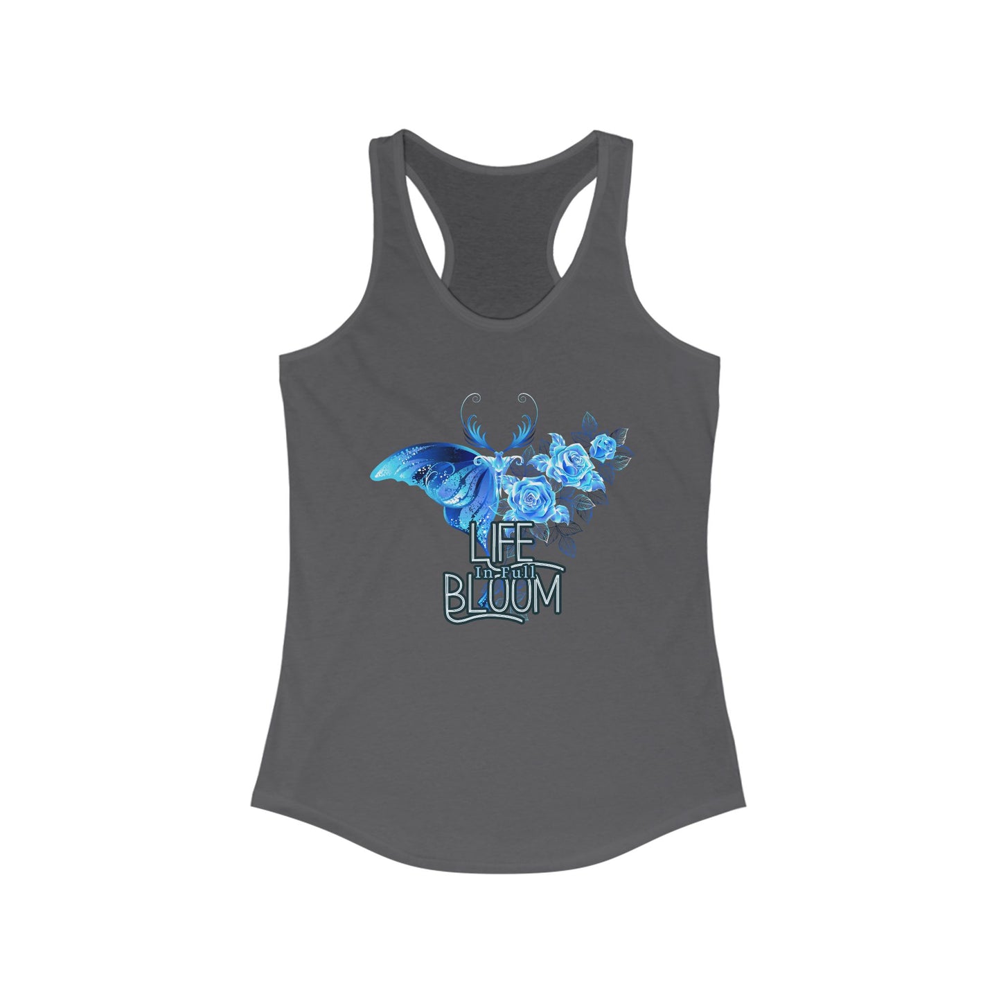 "Life in Full Bloom" Racerback Tank – Butterfly & Floral Wing Design