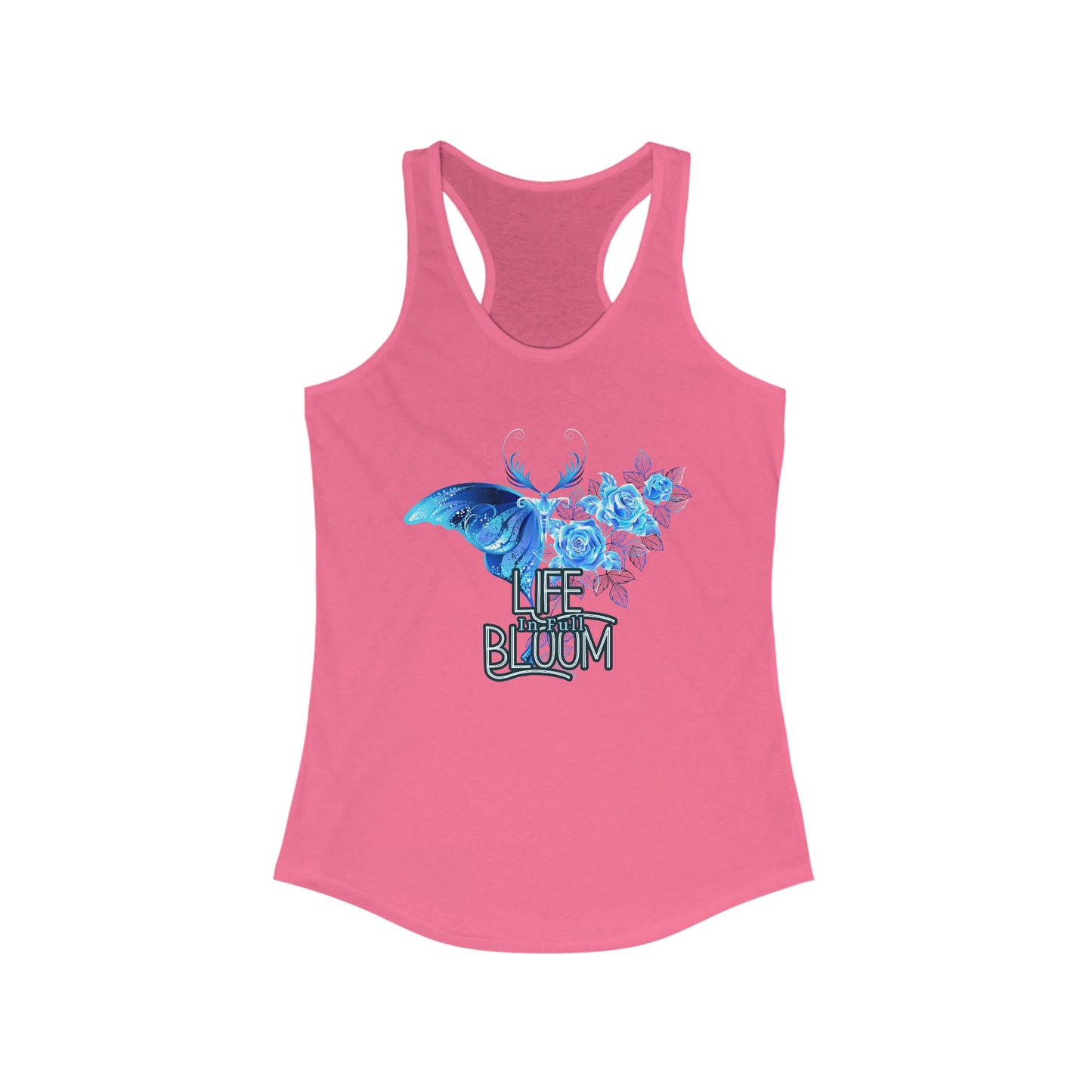 "Life in Full Bloom" Racerback Tank – Butterfly & Floral Wing Design
