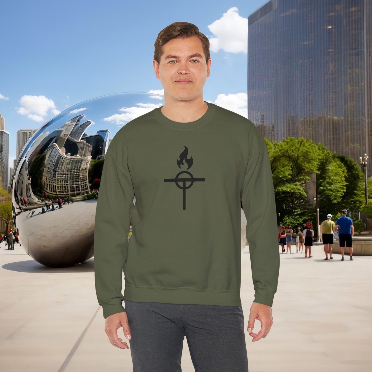 ⚔️ The Warrior Monk Sigil — Menaste Crewneck Sweatshirt (Monastic Edition)