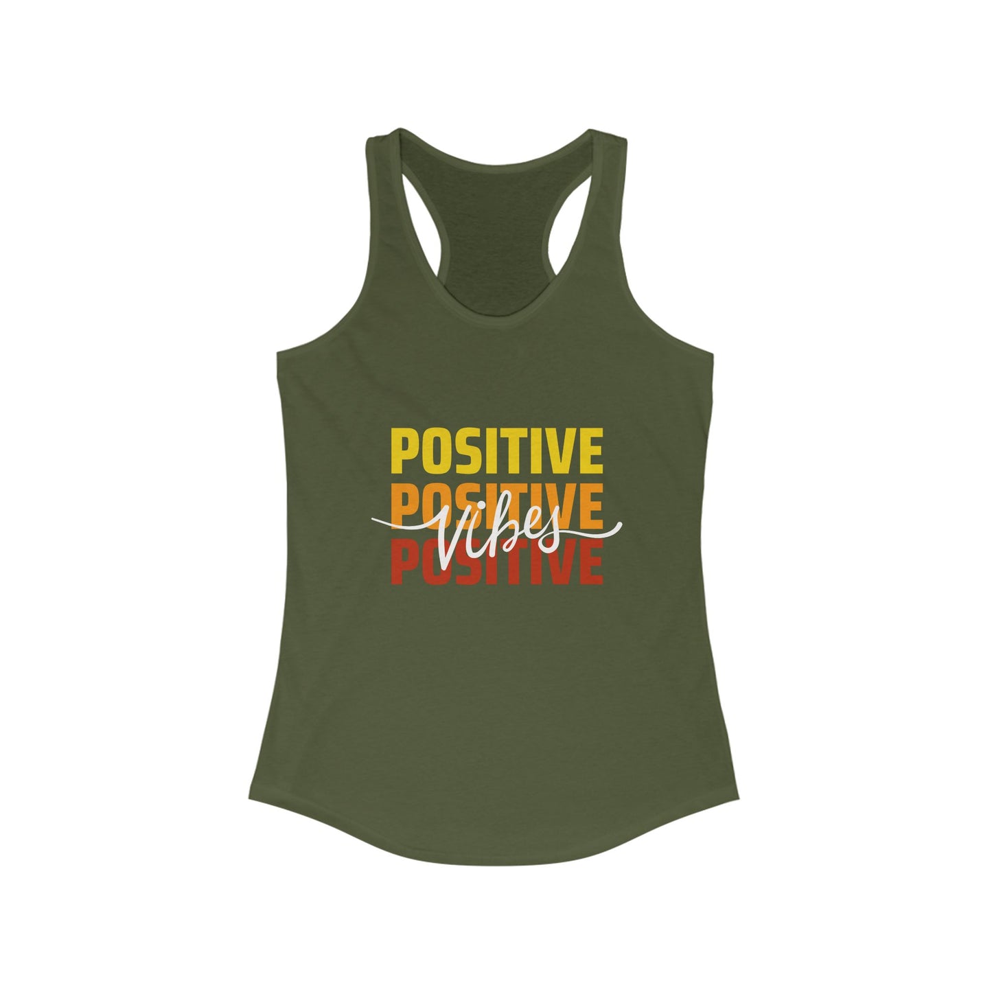 "Positive Vibes" - High-Frequency Living Racerback Tank Top