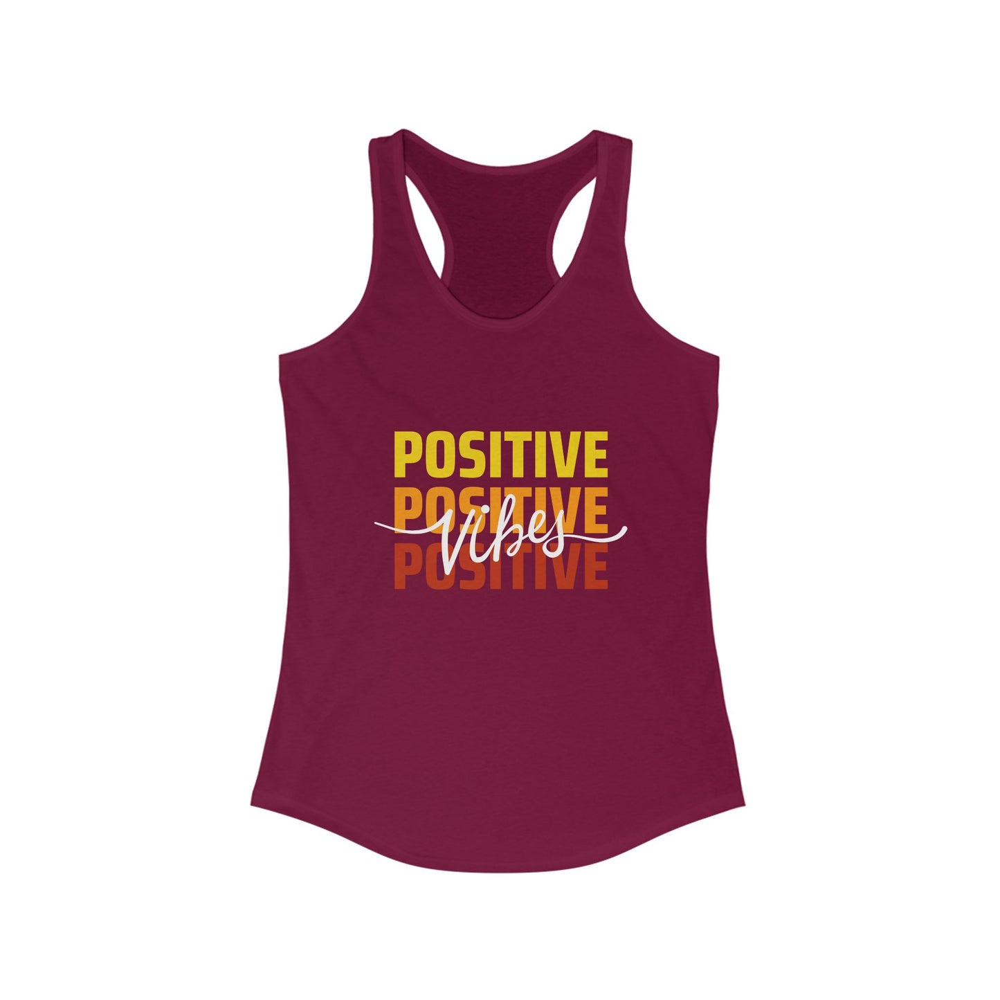 "Positive Vibes" - High-Frequency Living Racerback Tank Top