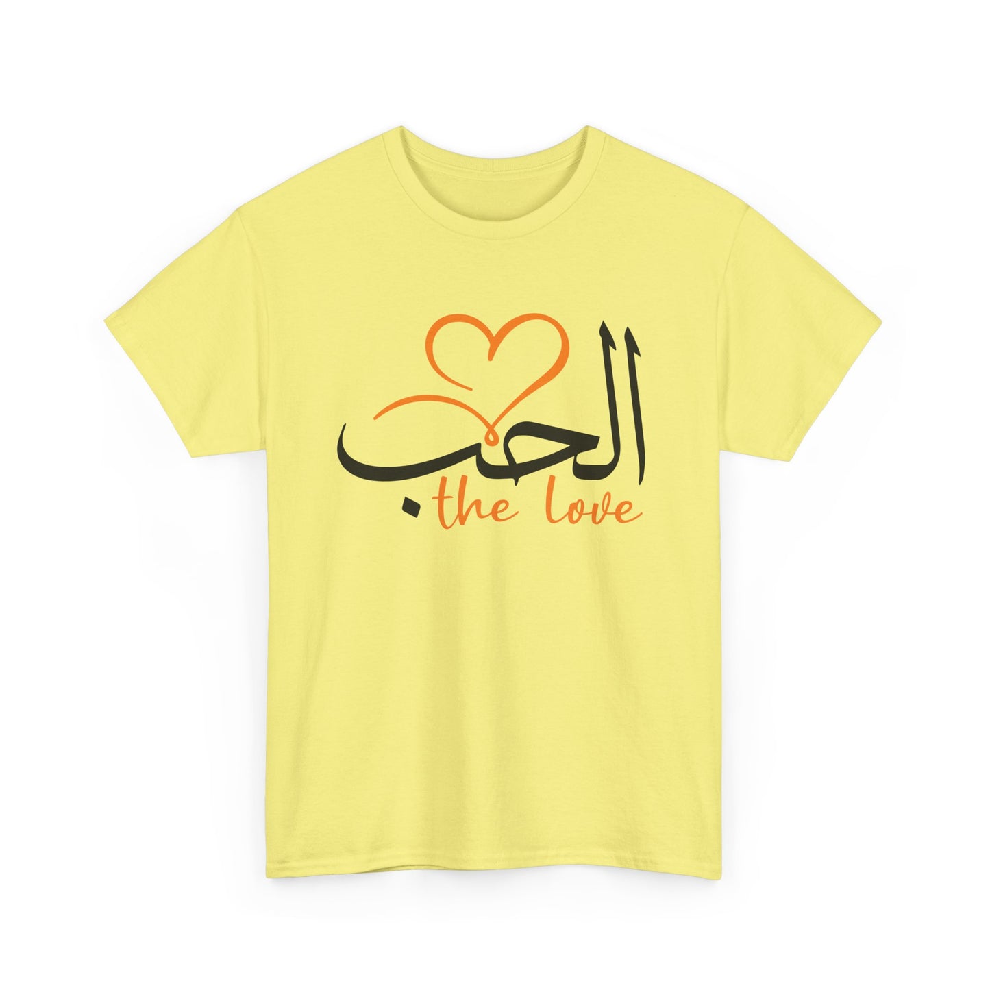 💖"The Love" Heavy Cotton Tee - Calligraphy Edition with Heart Accent