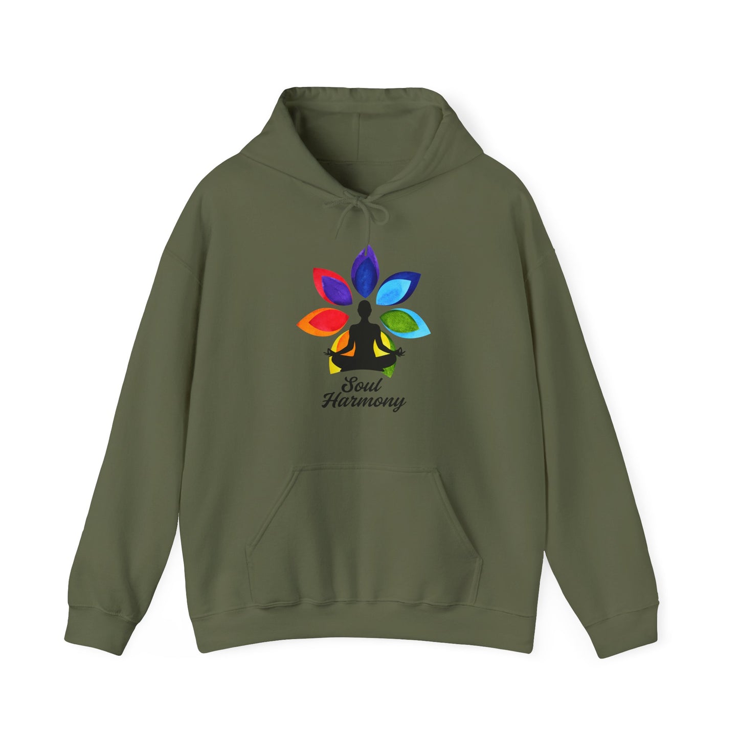 🌸Soul Harmony Hoodie – Meditative Lotus Chakra Alignment🧘‍♀️🌈✨