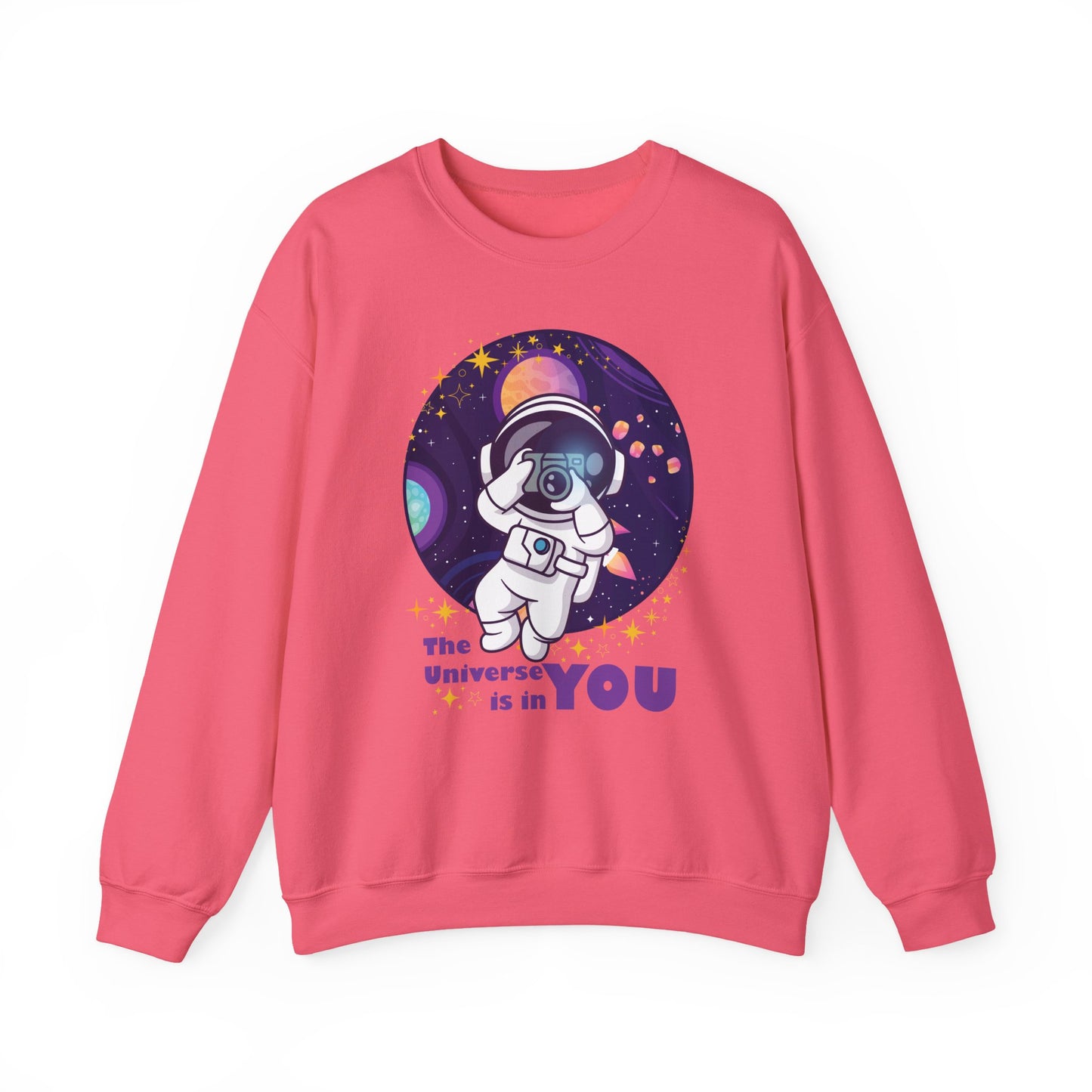 🌌"The Universe Is In YOU" Cosmic Camera📷 Crewneck Sweatshirt
