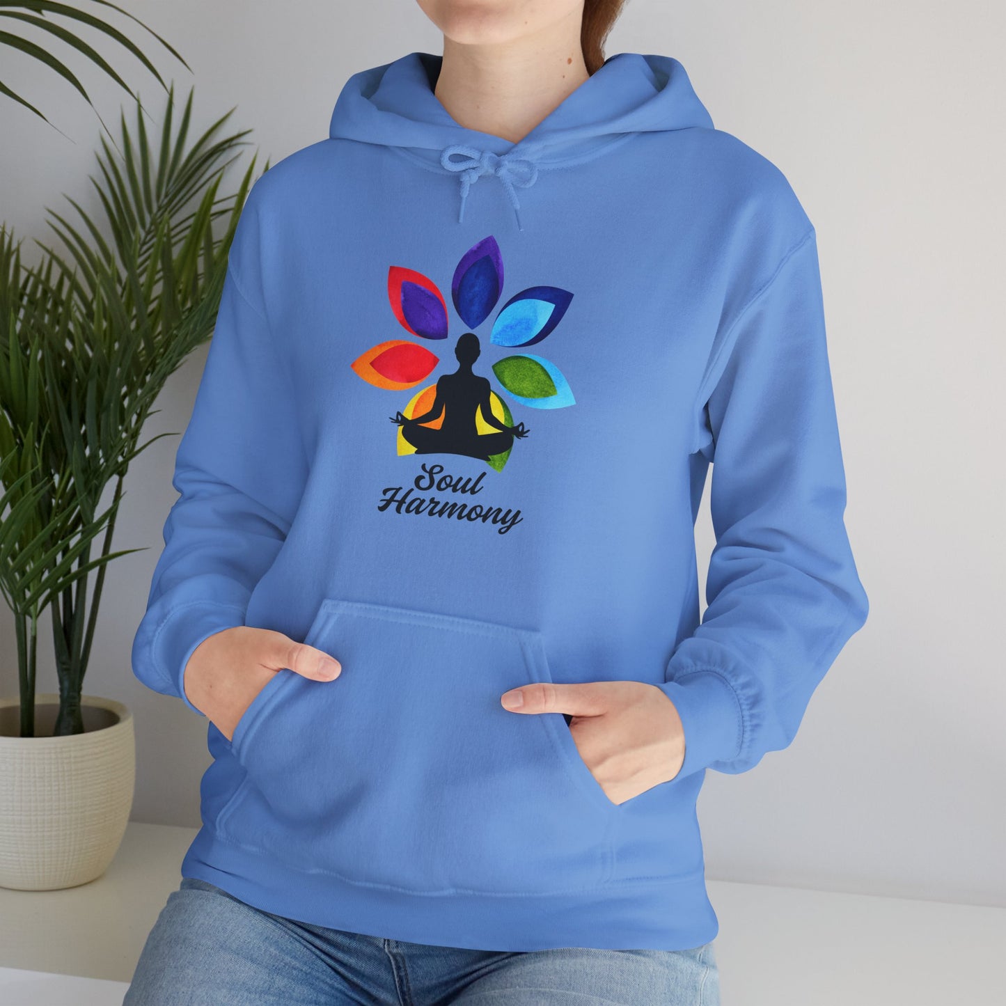 🌸Soul Harmony Hoodie – Meditative Lotus Chakra Alignment🧘‍♀️🌈✨