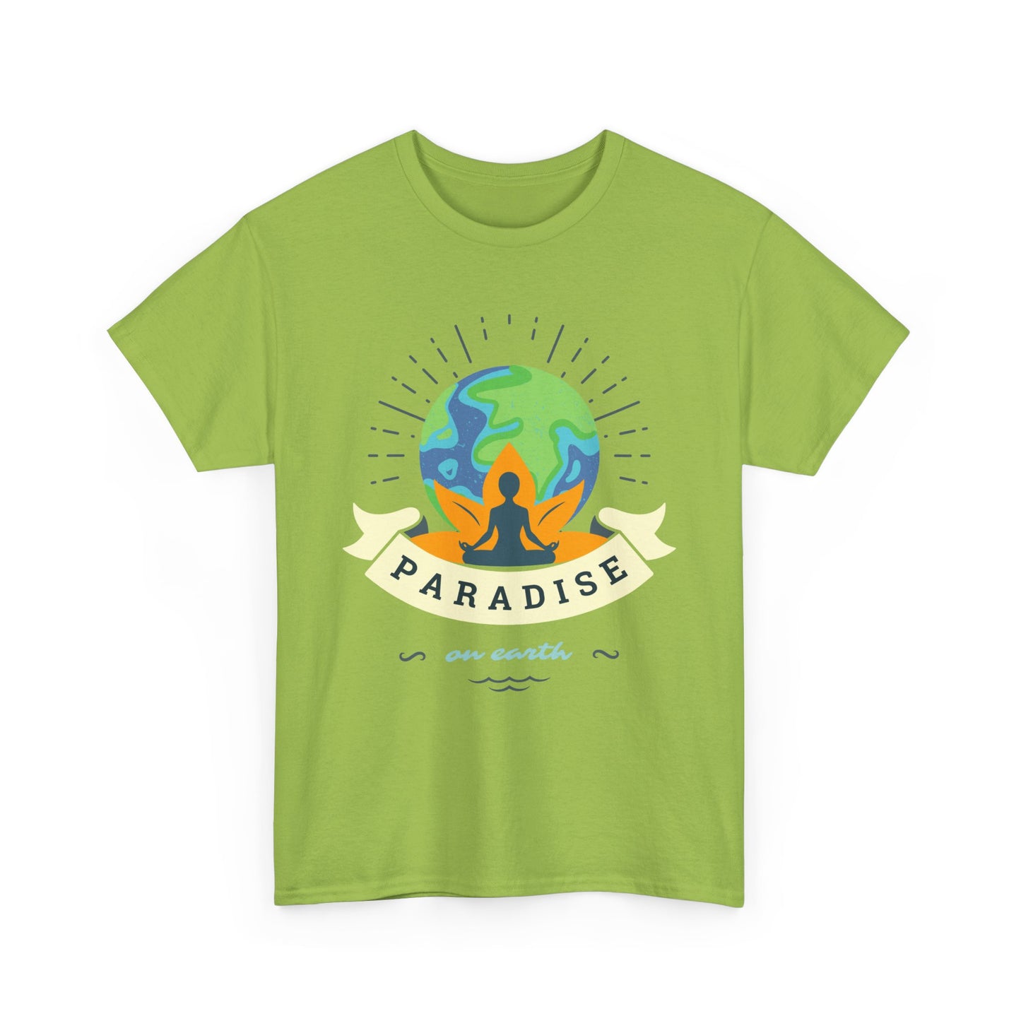 🌍Paradise Within Heavy Cotton Tee - Earth Meets Enlightenment