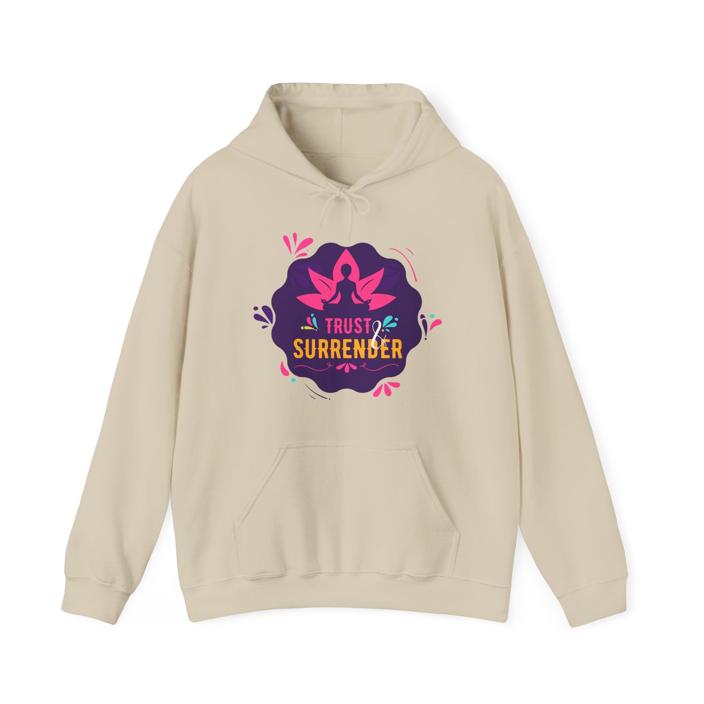 Lotus Flow “Trust & Surrender” Hoodie – Meditative Comfort with Sacred Intention 🌸🧘‍♀️✨