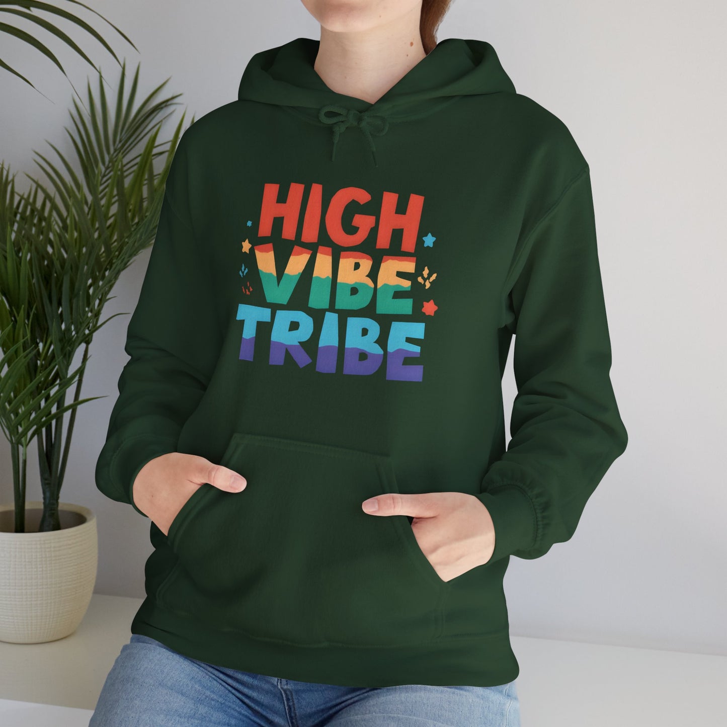 🌿High Vibe Tribe Hoodie – Spiritual Community Energy | Positive Vibes Unisex Hoodie✨🌀