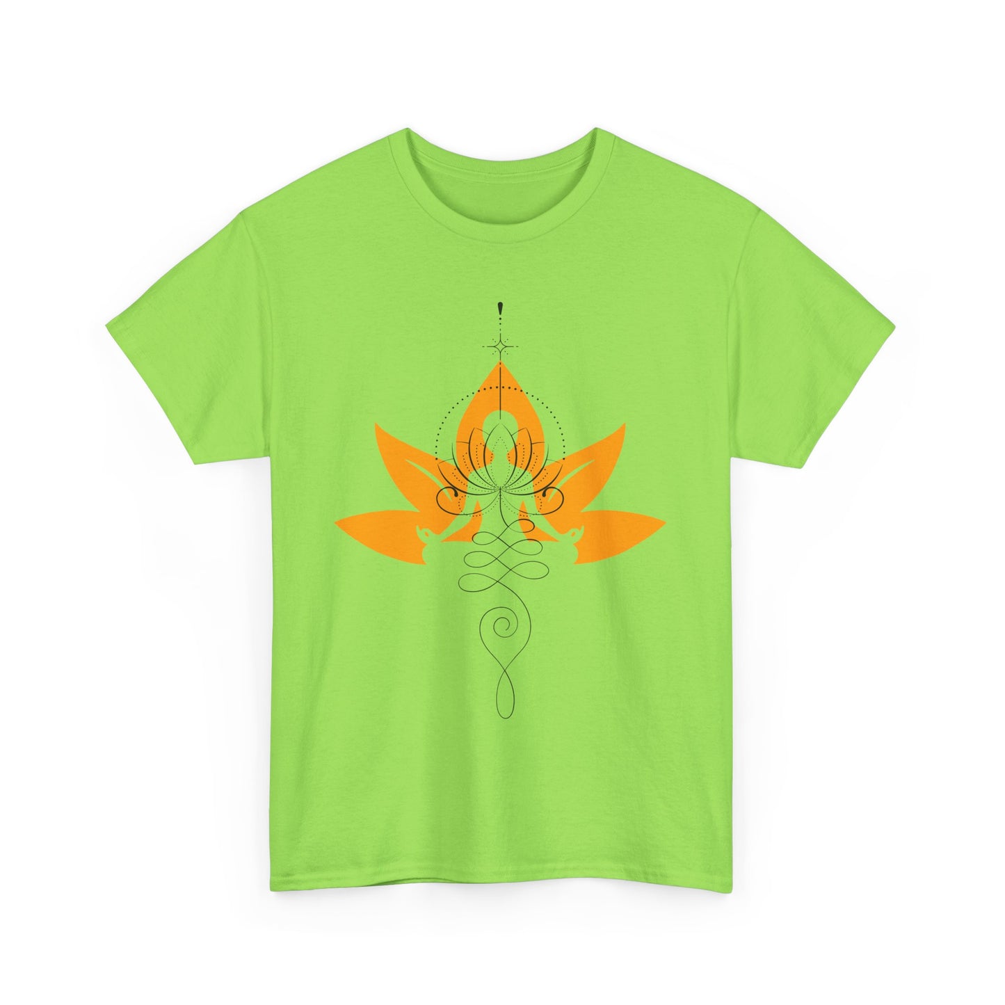 So Above, So Below Heavy Cotton Tee - Lotus & Meditative Spirit