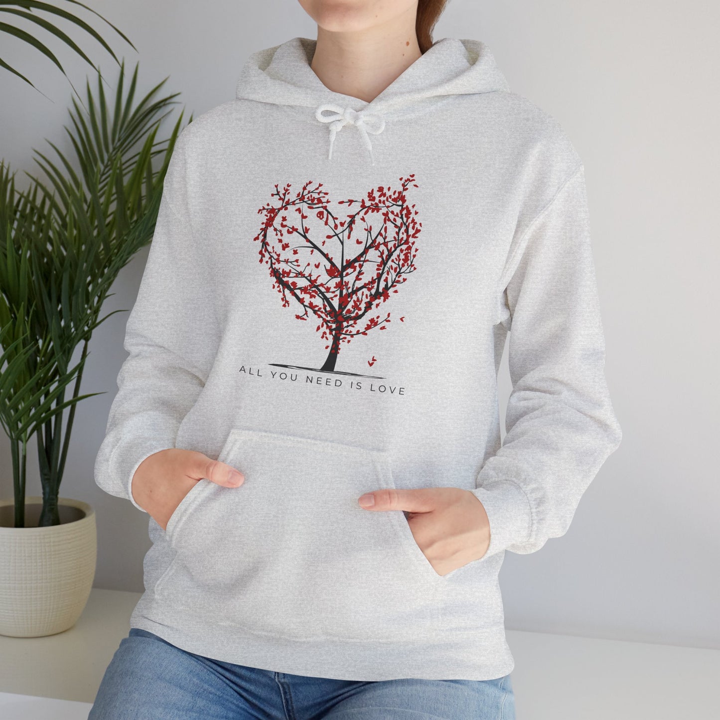 ❤️All You Need Is Love Hoodie – Heartfelt Comfort for Soulful Living🌳