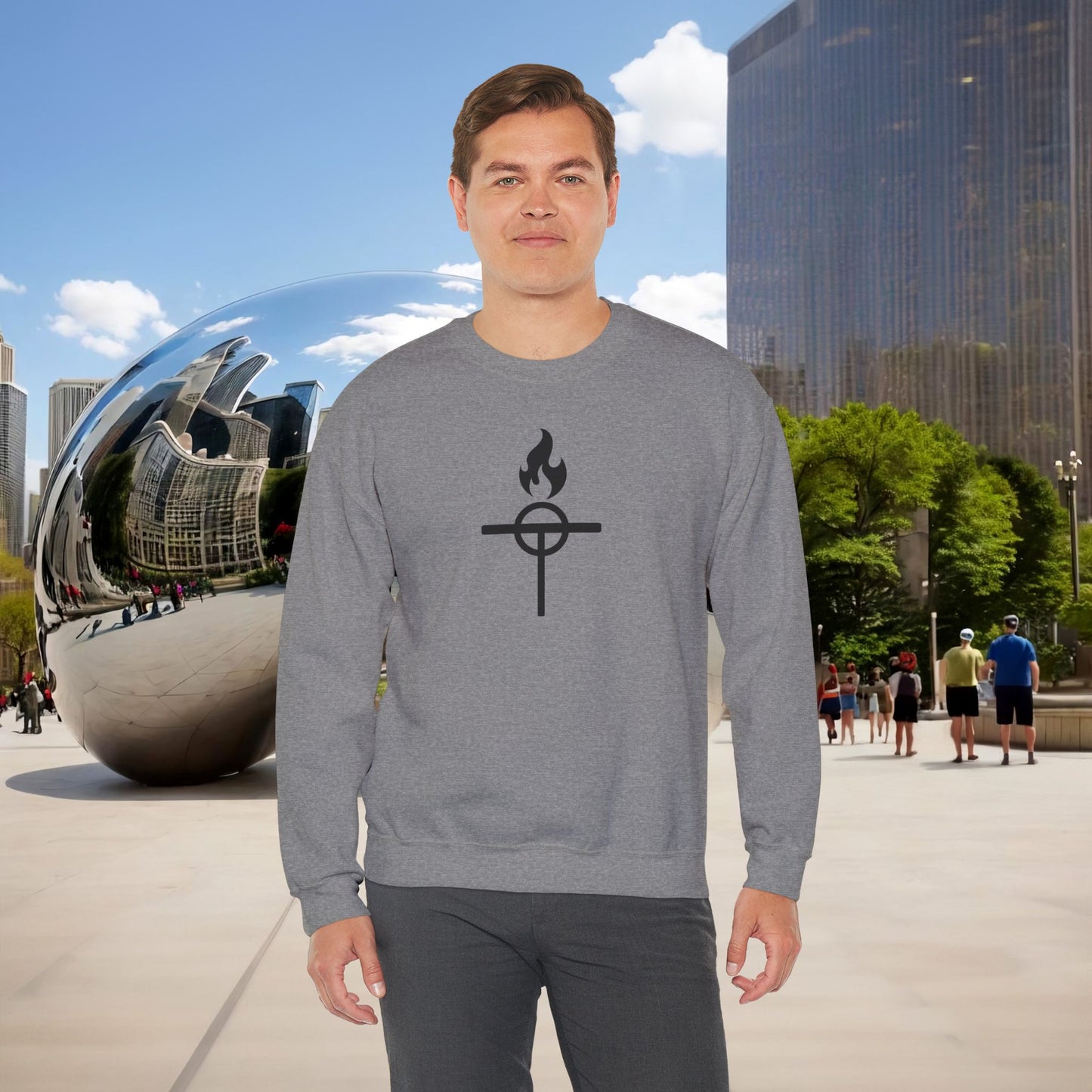 ⚔️ The Warrior Monk Sigil — Menaste Crewneck Sweatshirt (Monastic Edition)