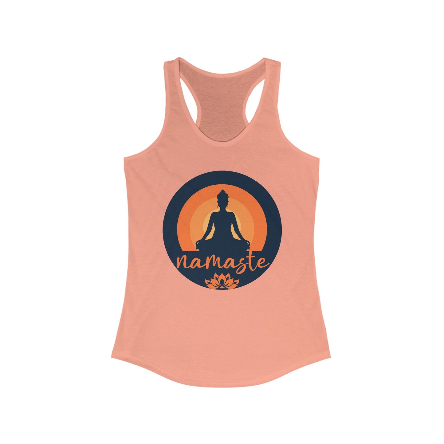 Sunlit Serenity - "Namaste" - Women's Racerback Tank - Yoga & Meditation Inspired Top