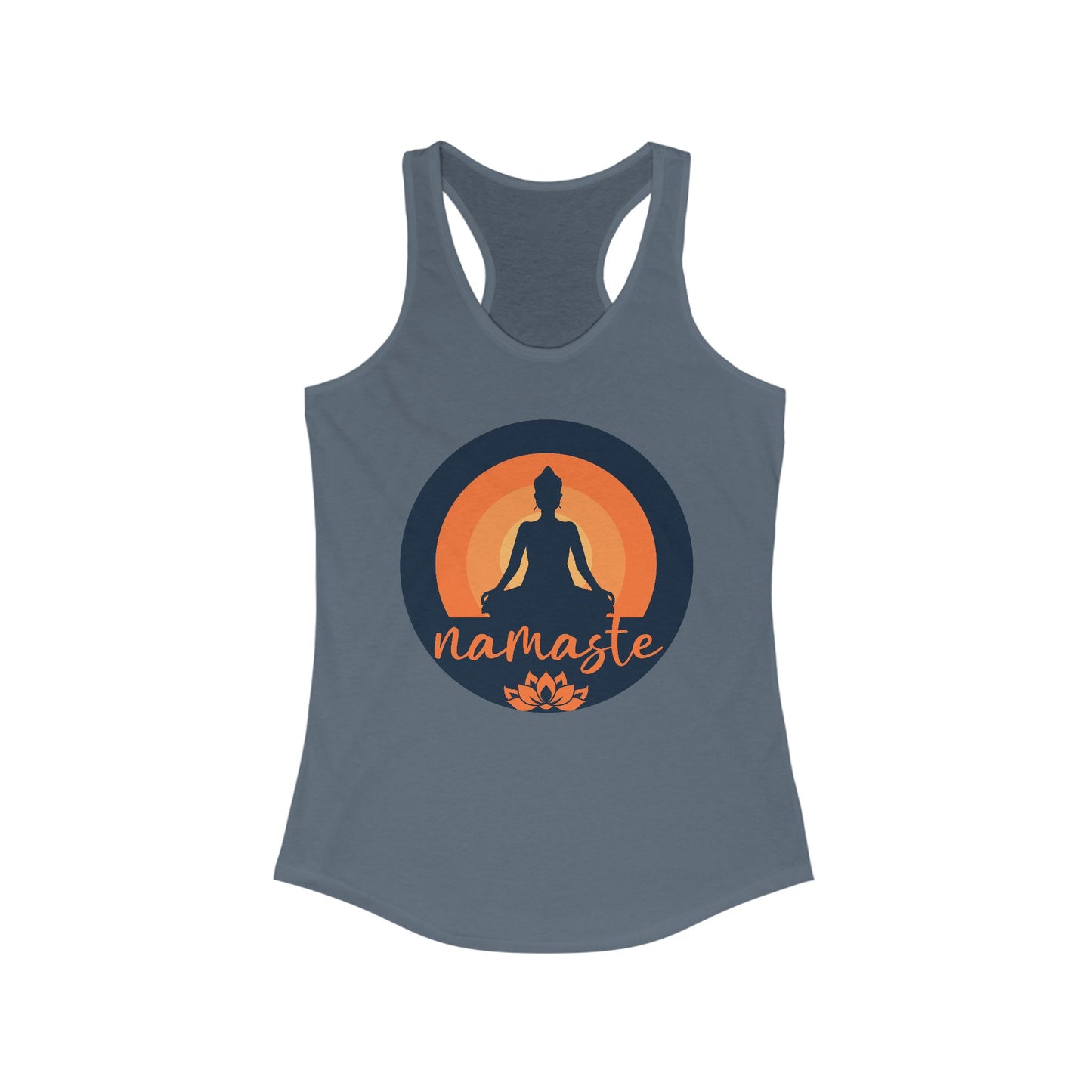 Sunlit Serenity - "Namaste" - Women's Racerback Tank - Yoga & Meditation Inspired Top