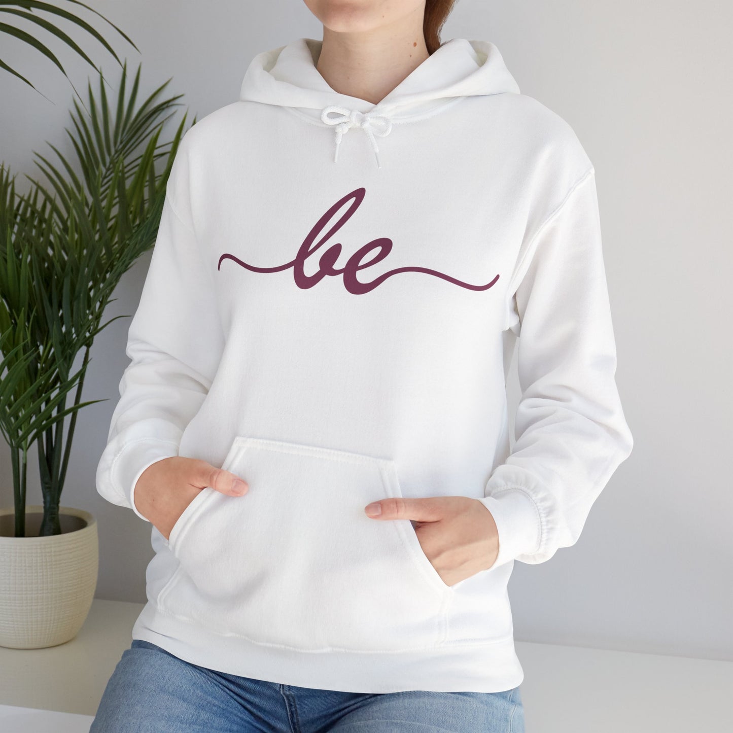 ✨"BE" - A Minimalist Mantra for the Soul Hooded Sweatshirt🌿💫