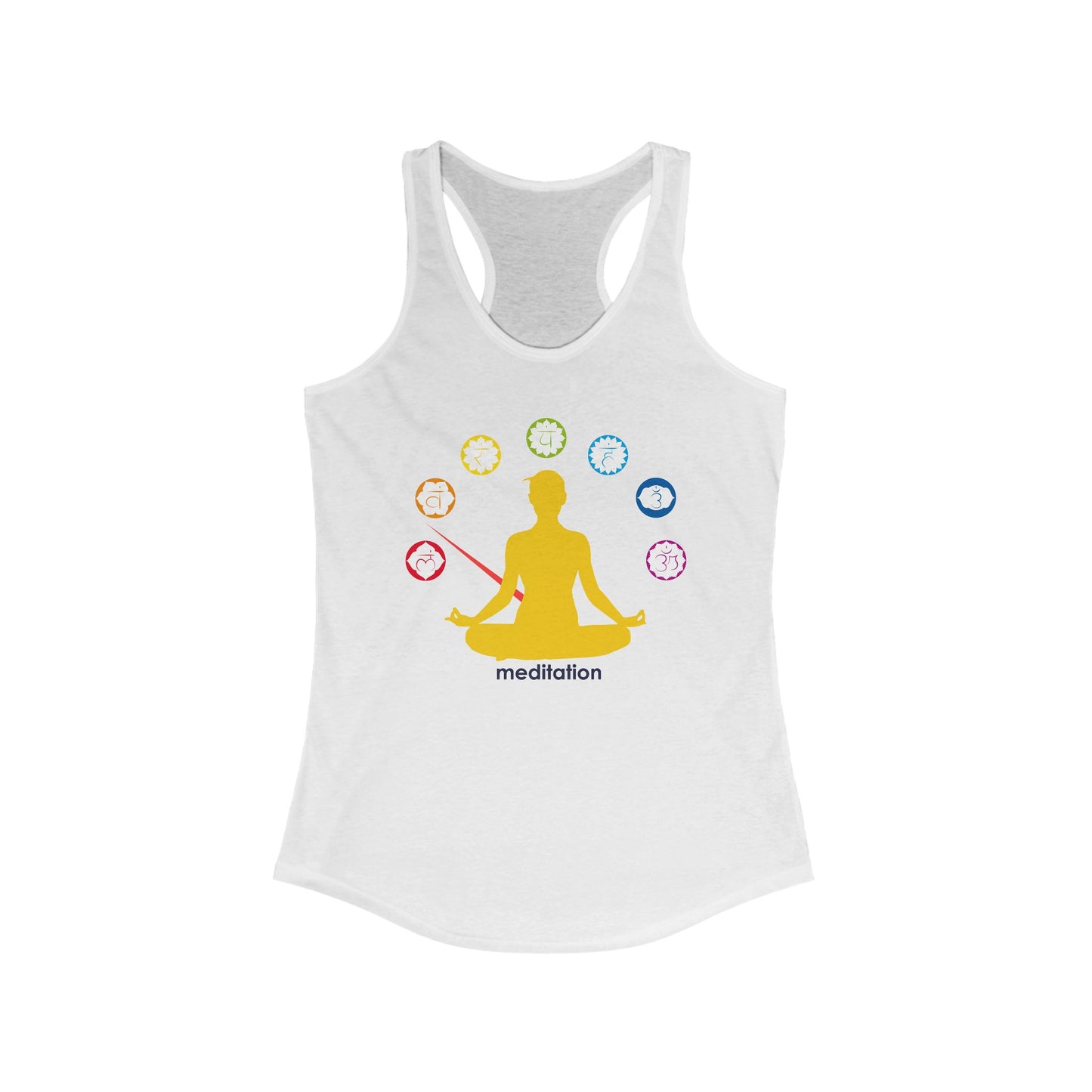 Chakra Alignment Meditation Tank – Women’s Racerback Top for Yoga & Mindfulness