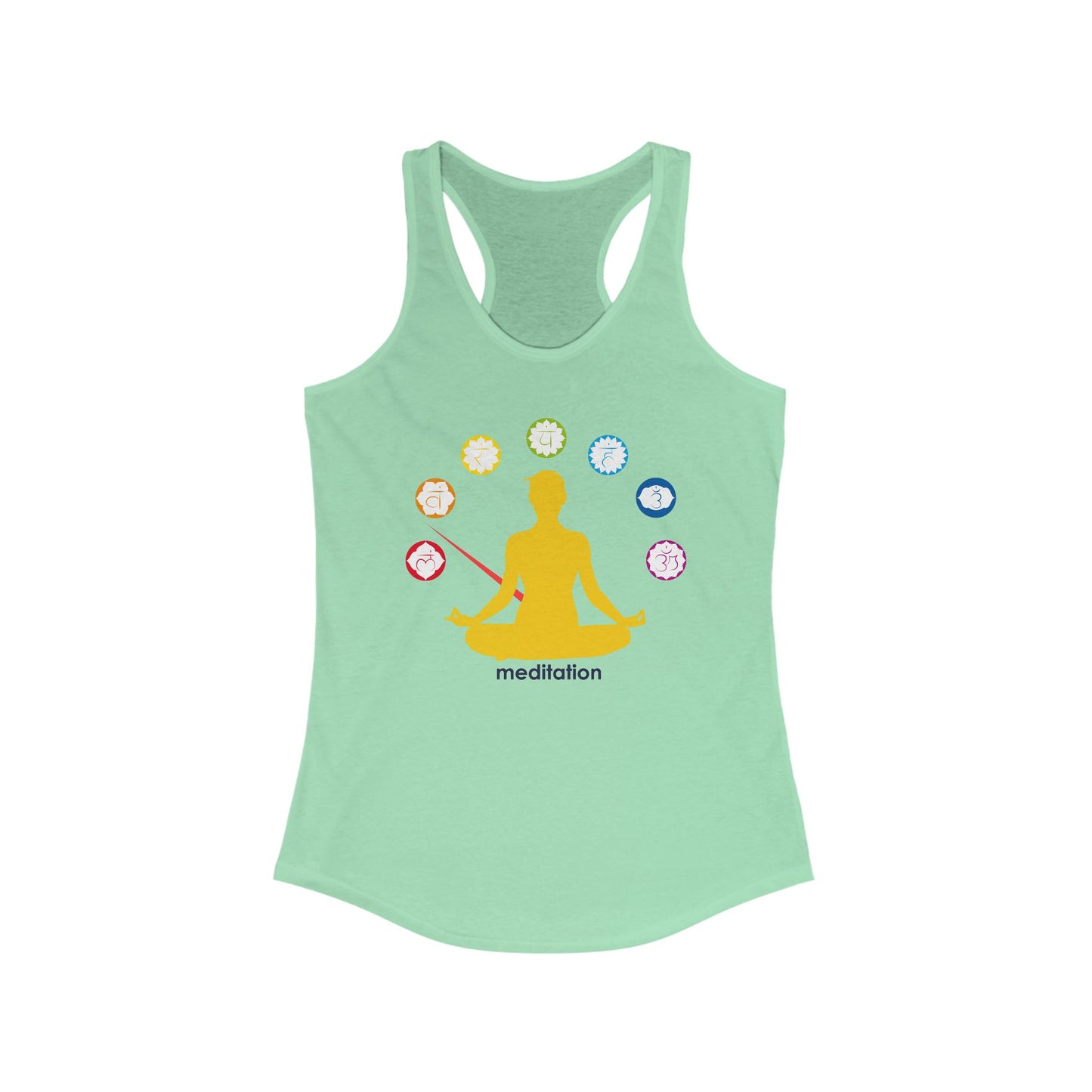 Chakra Alignment Meditation Tank – Women’s Racerback Top for Yoga & Mindfulness