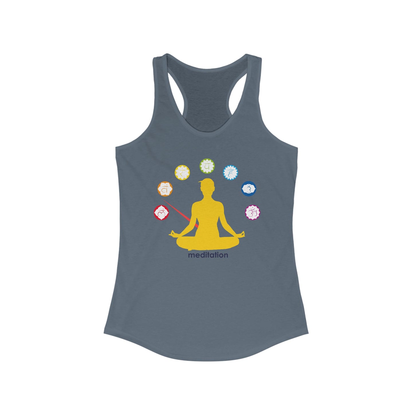 Chakra Alignment Meditation Tank – Women’s Racerback Top for Yoga & Mindfulness