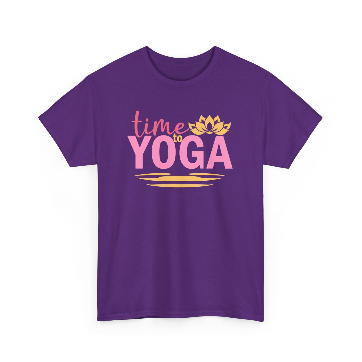 "Time to Yoga" Heavy Cotton Tee - Flow with Ease