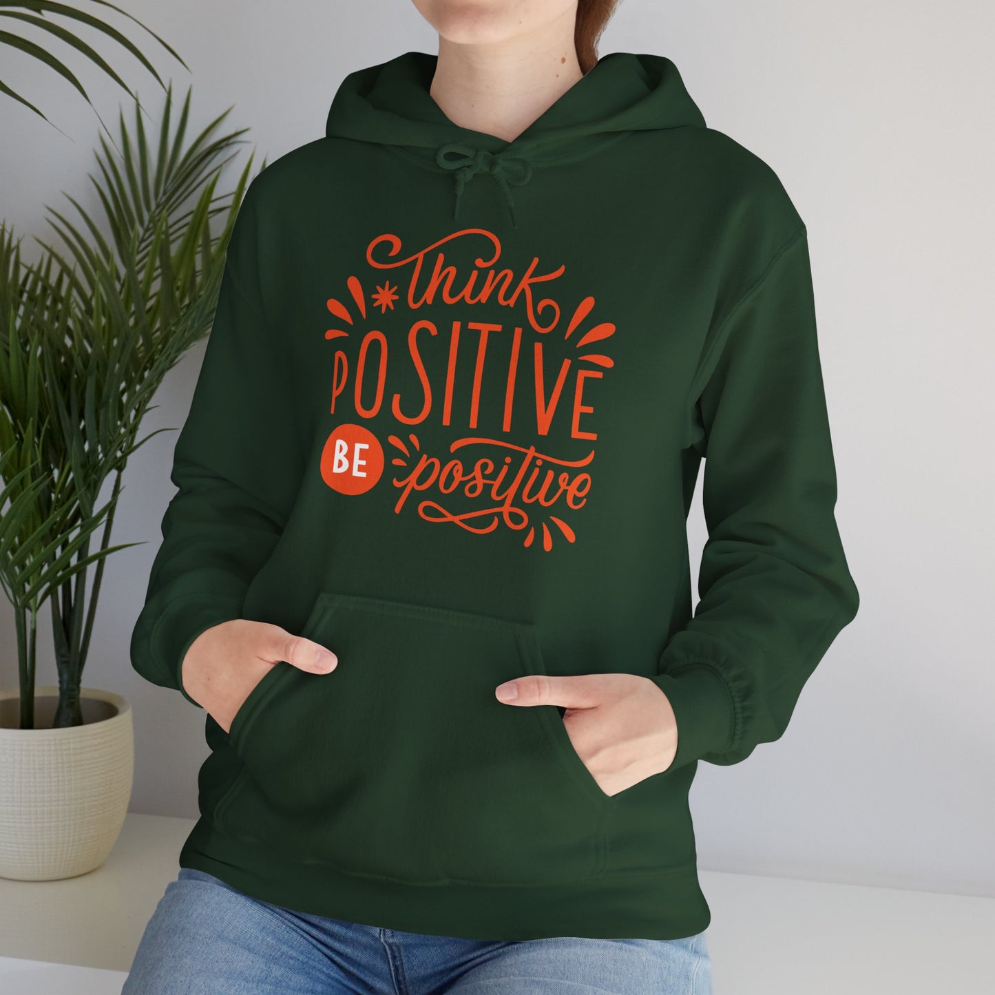 💛Think Positive, Be Positive Hoodie✨🌿