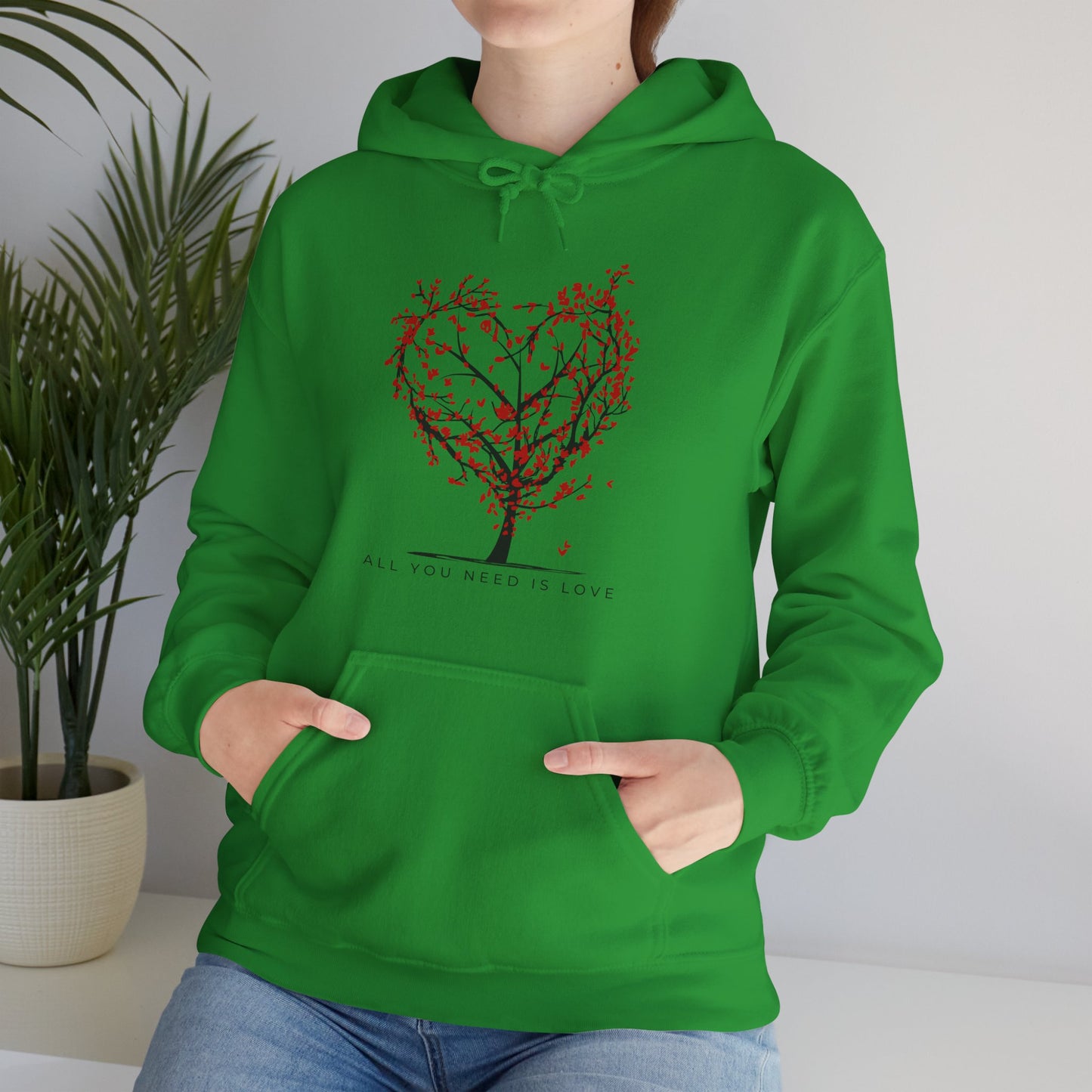 ❤️All You Need Is Love Hoodie – Heartfelt Comfort for Soulful Living🌳
