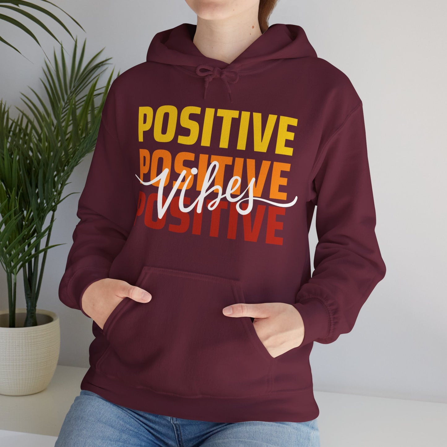✨ Positive Vibes - Powerful Motto Hooded Sweatshirt