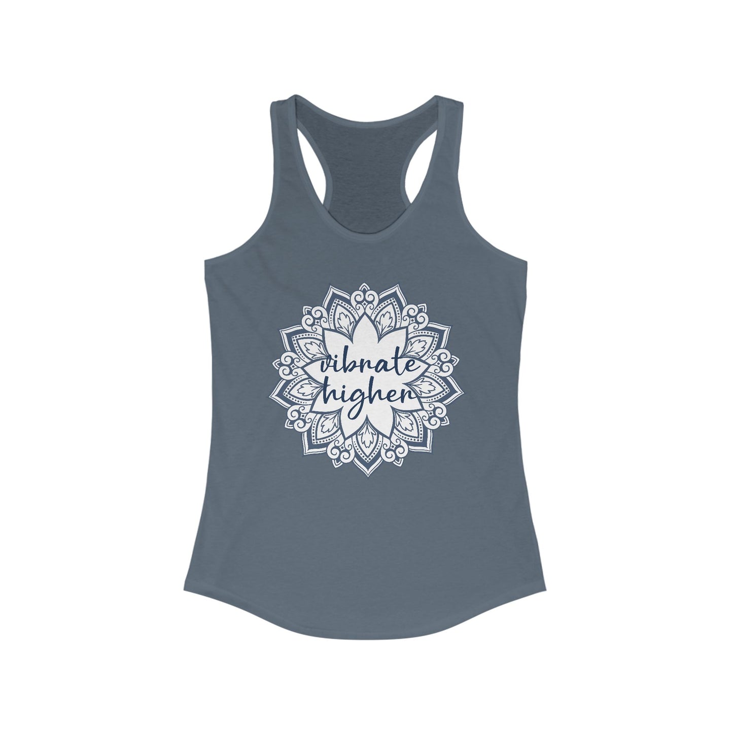 "Vibrate Higher" - Mandala Energy for Elevated Living - Vibrant Women's Racerback Tank