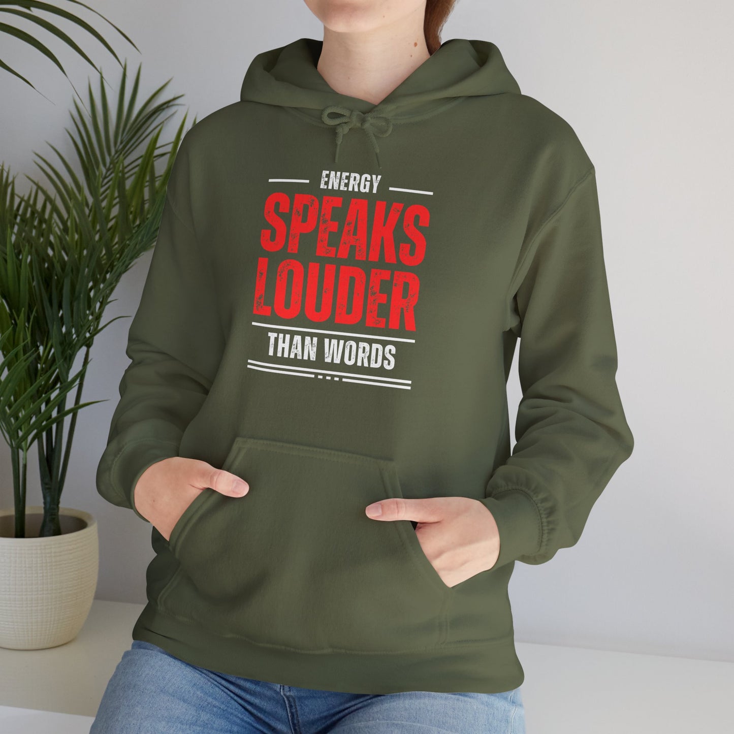 Energy Speaks Louder Than Words Hoodie – Cozy Spiritual Statement Wear✨