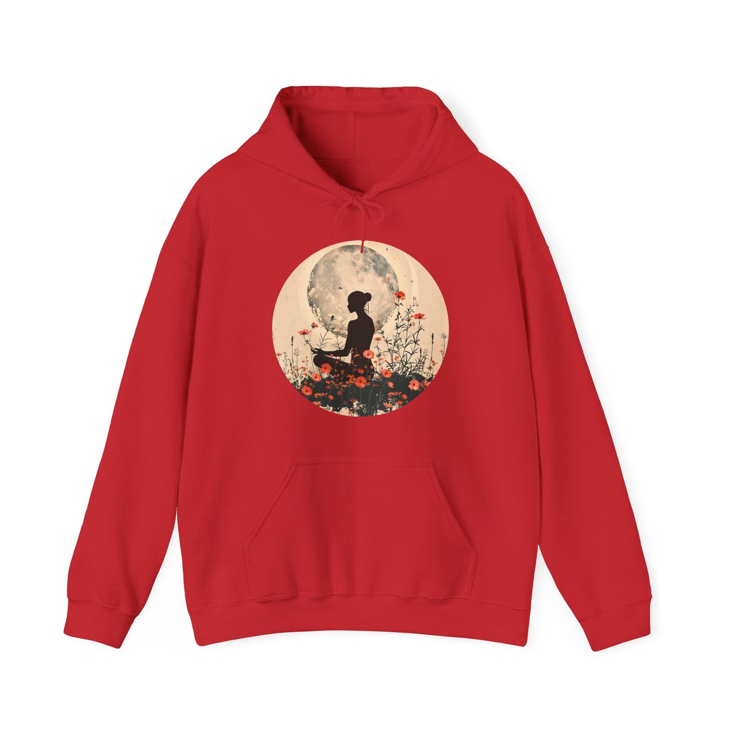 🌕Moonlit Meditation Hoodie – Divine Feminine Stillness & Strength✨🌹🧘🏾‍♀️
