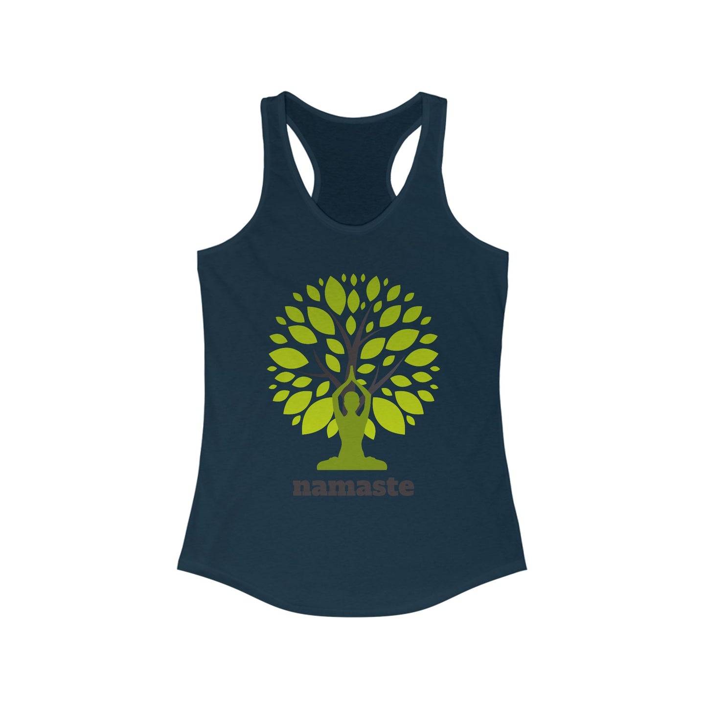 Namaste in Nature Racerback Tank – Rooted in Peace, Moved by Breath