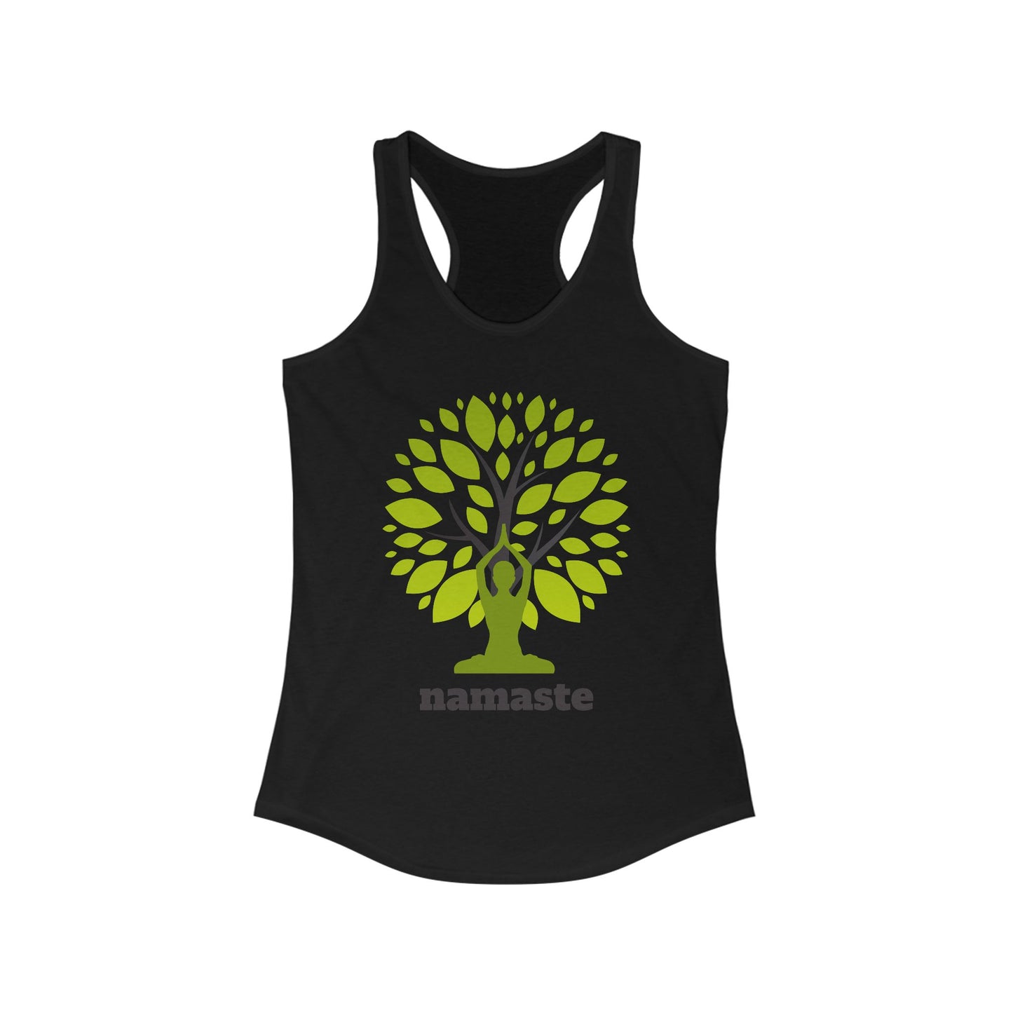 Namaste in Nature Racerback Tank – Rooted in Peace, Moved by Breath