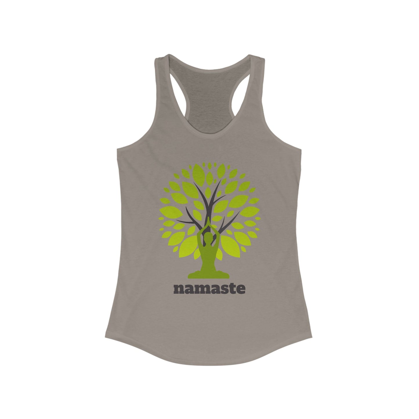 Namaste in Nature Racerback Tank – Rooted in Peace, Moved by Breath