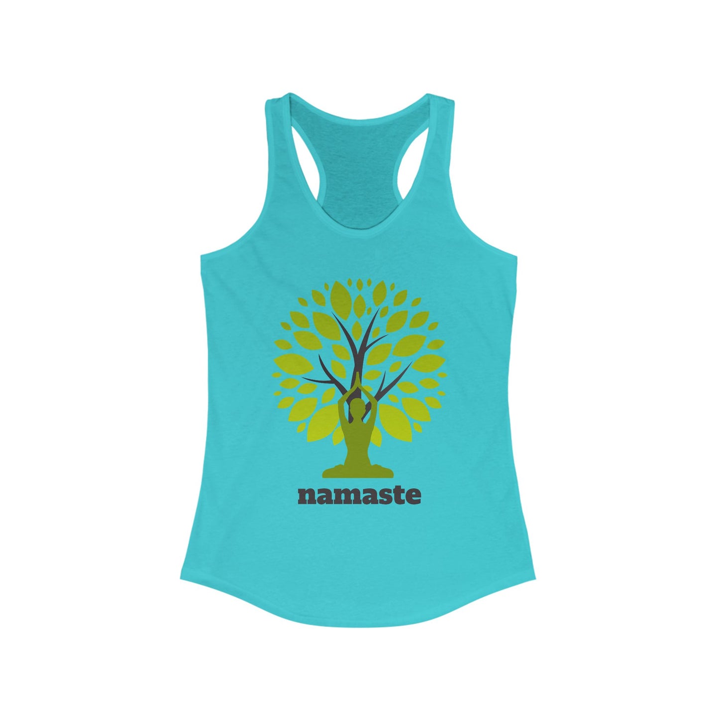 Namaste in Nature Racerback Tank – Rooted in Peace, Moved by Breath