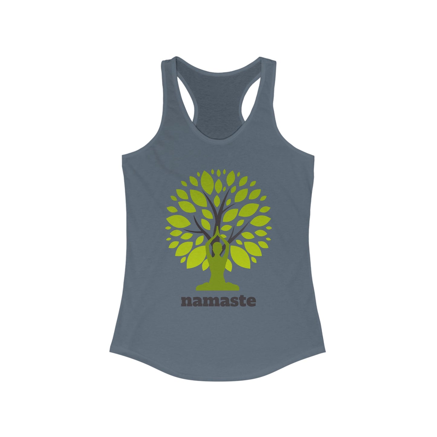 Namaste in Nature Racerback Tank – Rooted in Peace, Moved by Breath