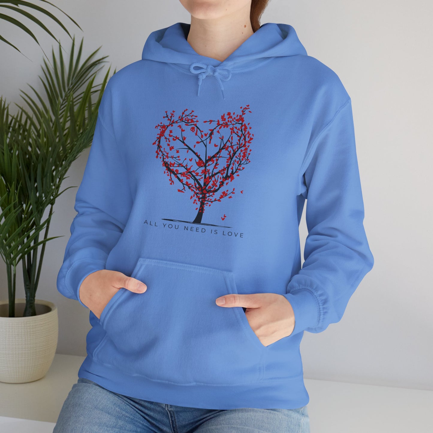 ❤️All You Need Is Love Hoodie – Heartfelt Comfort for Soulful Living🌳