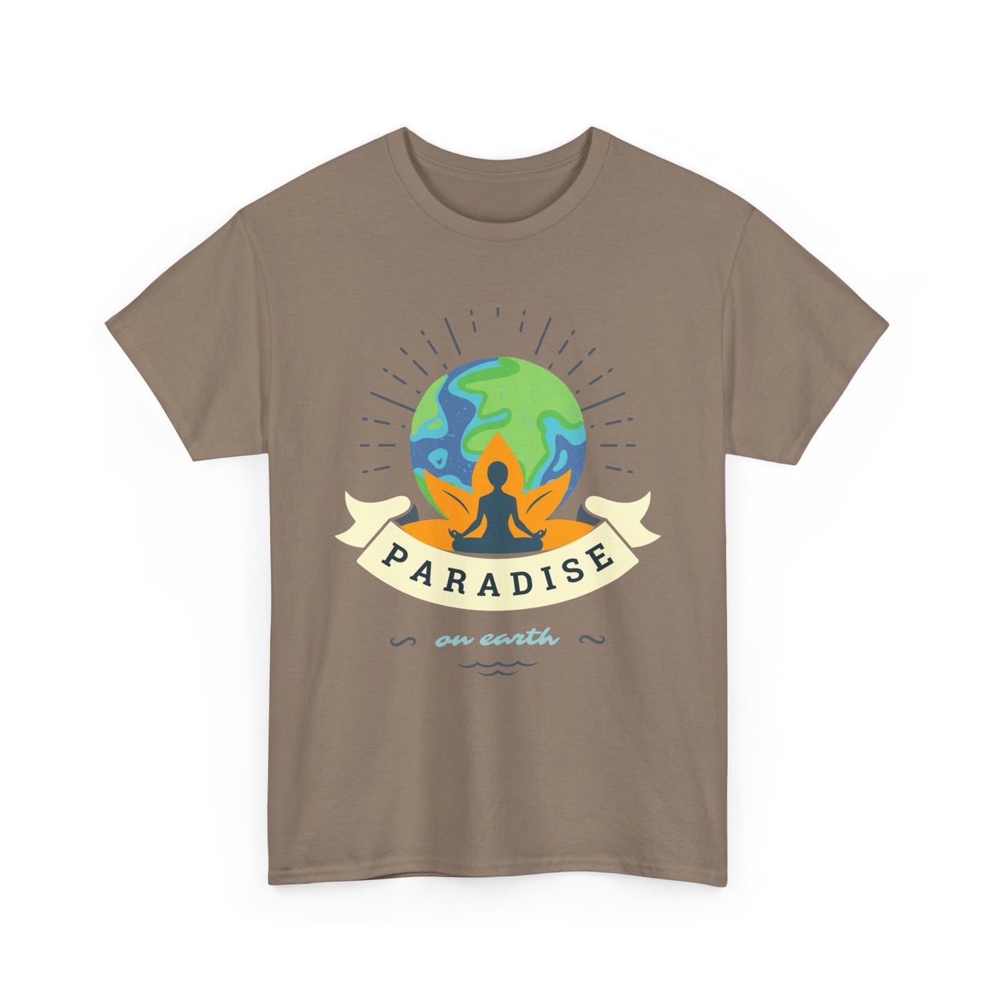 🌍Paradise Within Heavy Cotton Tee - Earth Meets Enlightenment