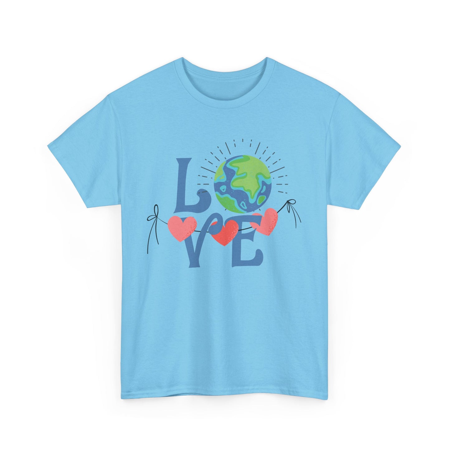 🌍Love the Earth Heavy Cotton Tee - Share the Warmth of the World