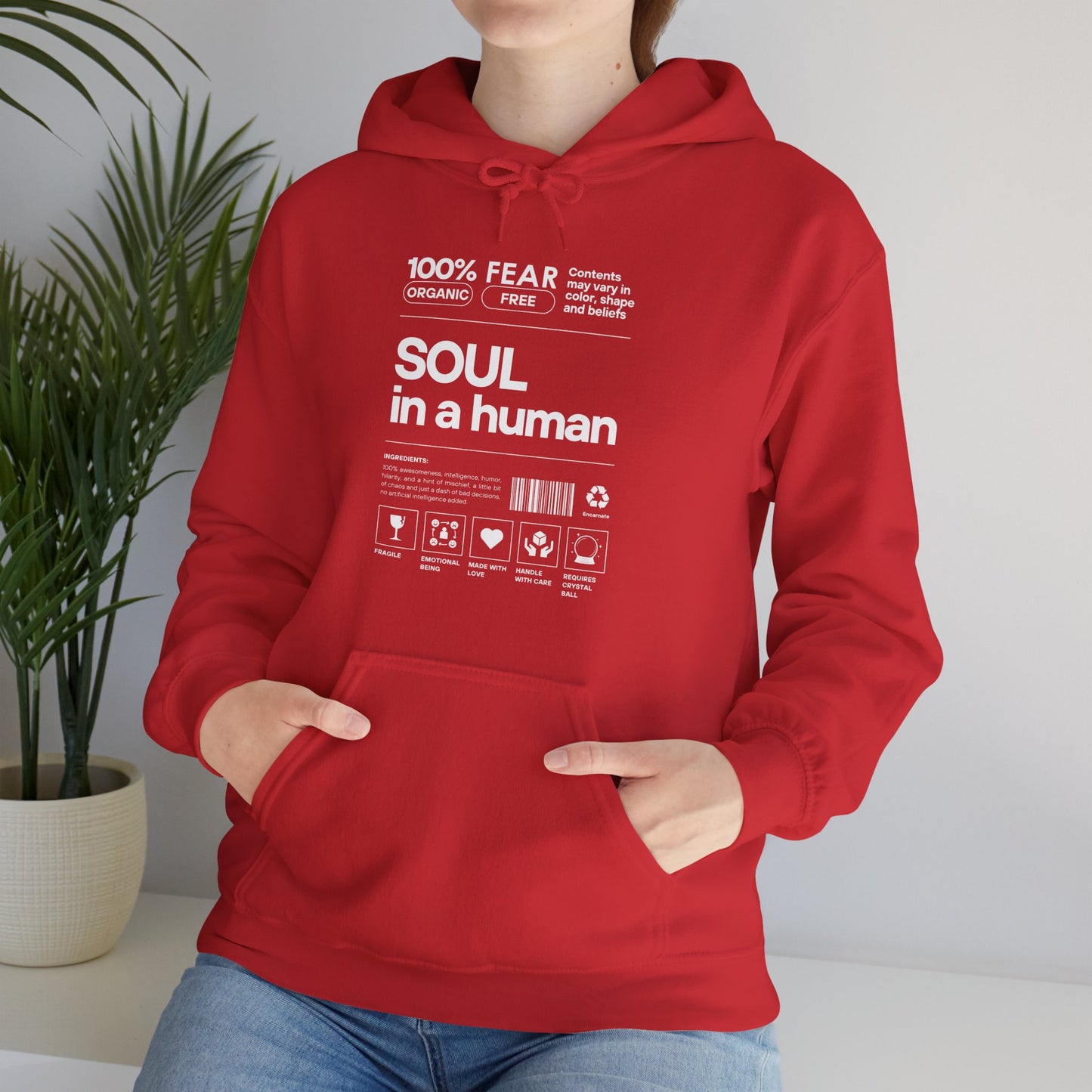 🌿Soul in a Human – Nutrition Facts Hoodie💫✨