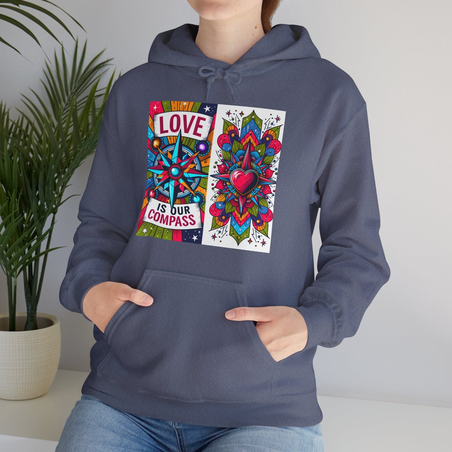 🧭❤️Love Is Our Compass Hoodie – Heart-Led Comfort for Every Journey