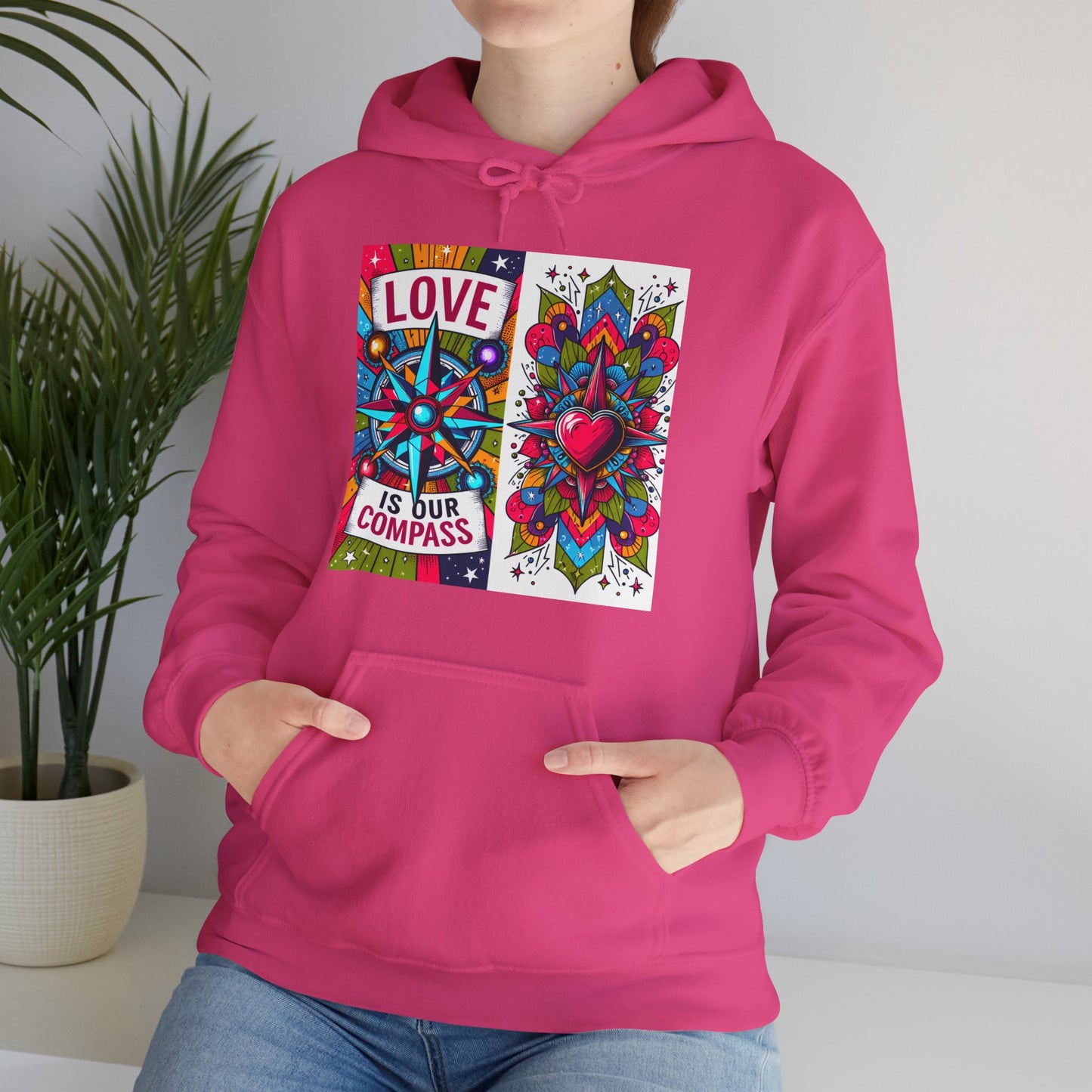 🧭❤️Love Is Our Compass Hoodie – Heart-Led Comfort for Every Journey