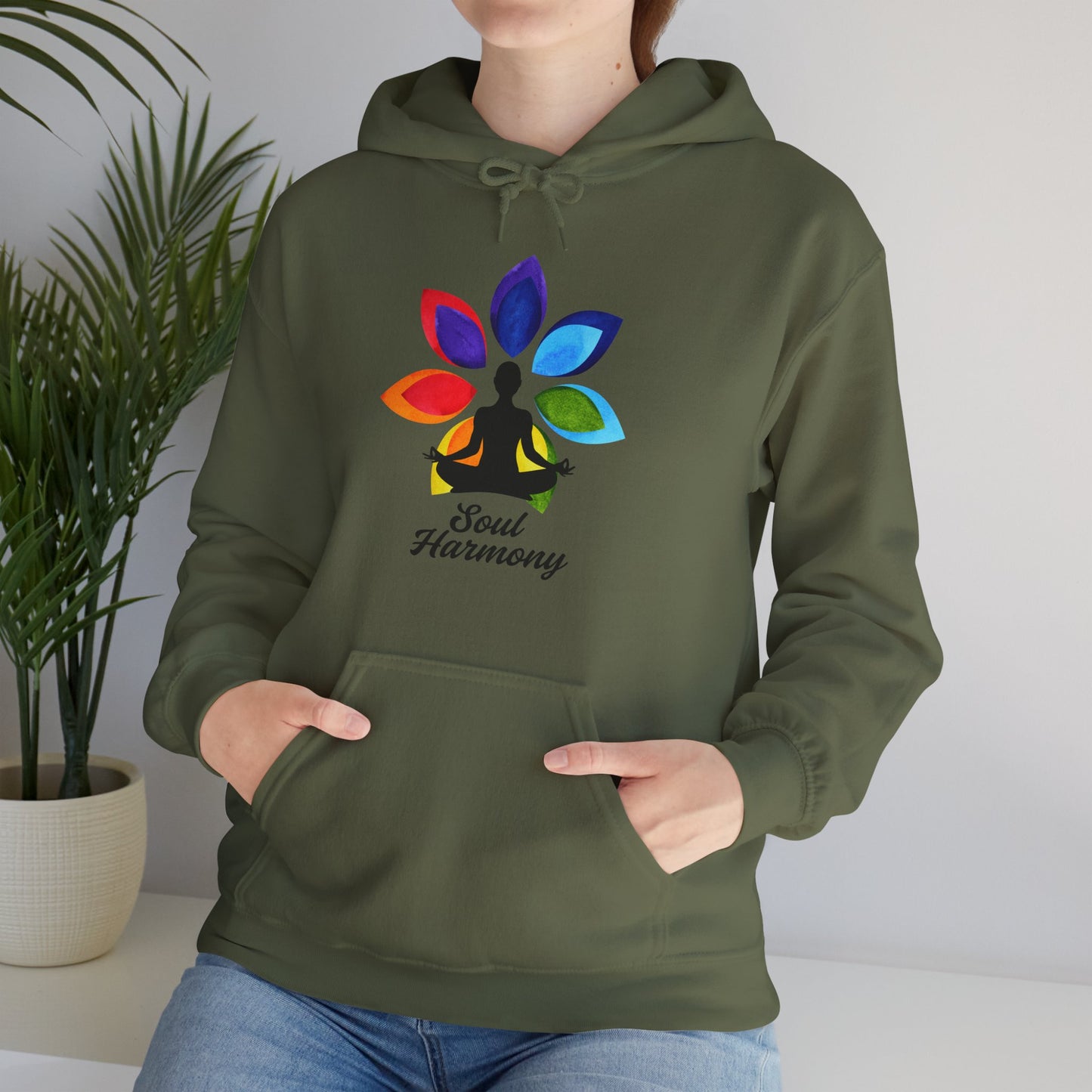 🌸Soul Harmony Hoodie – Meditative Lotus Chakra Alignment🧘‍♀️🌈✨
